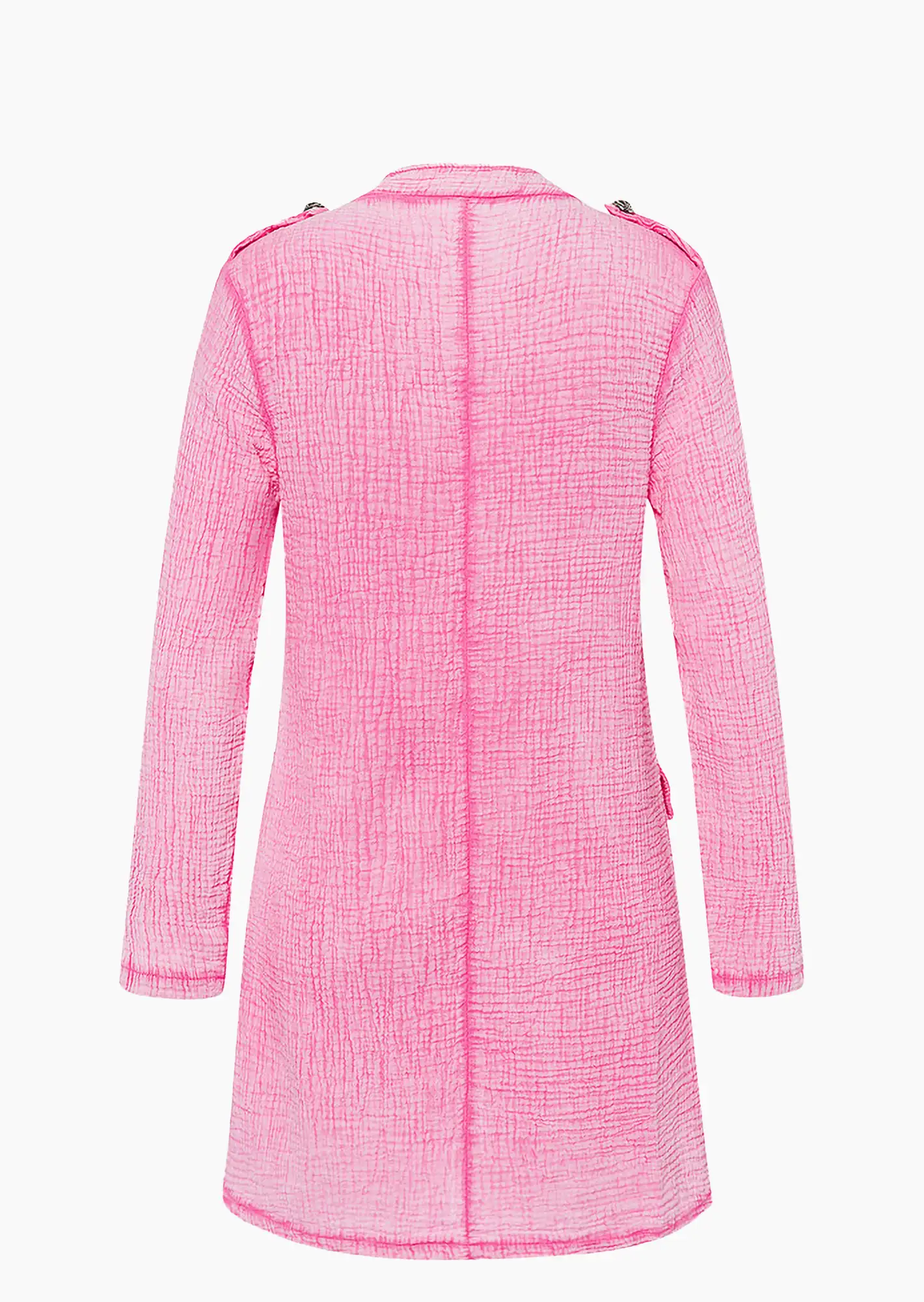 Musselin-Blazer, pink fluro