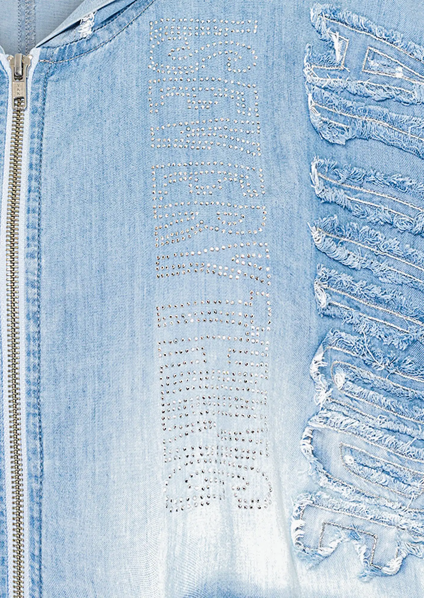 Jacke 'Attitude', bleached denim