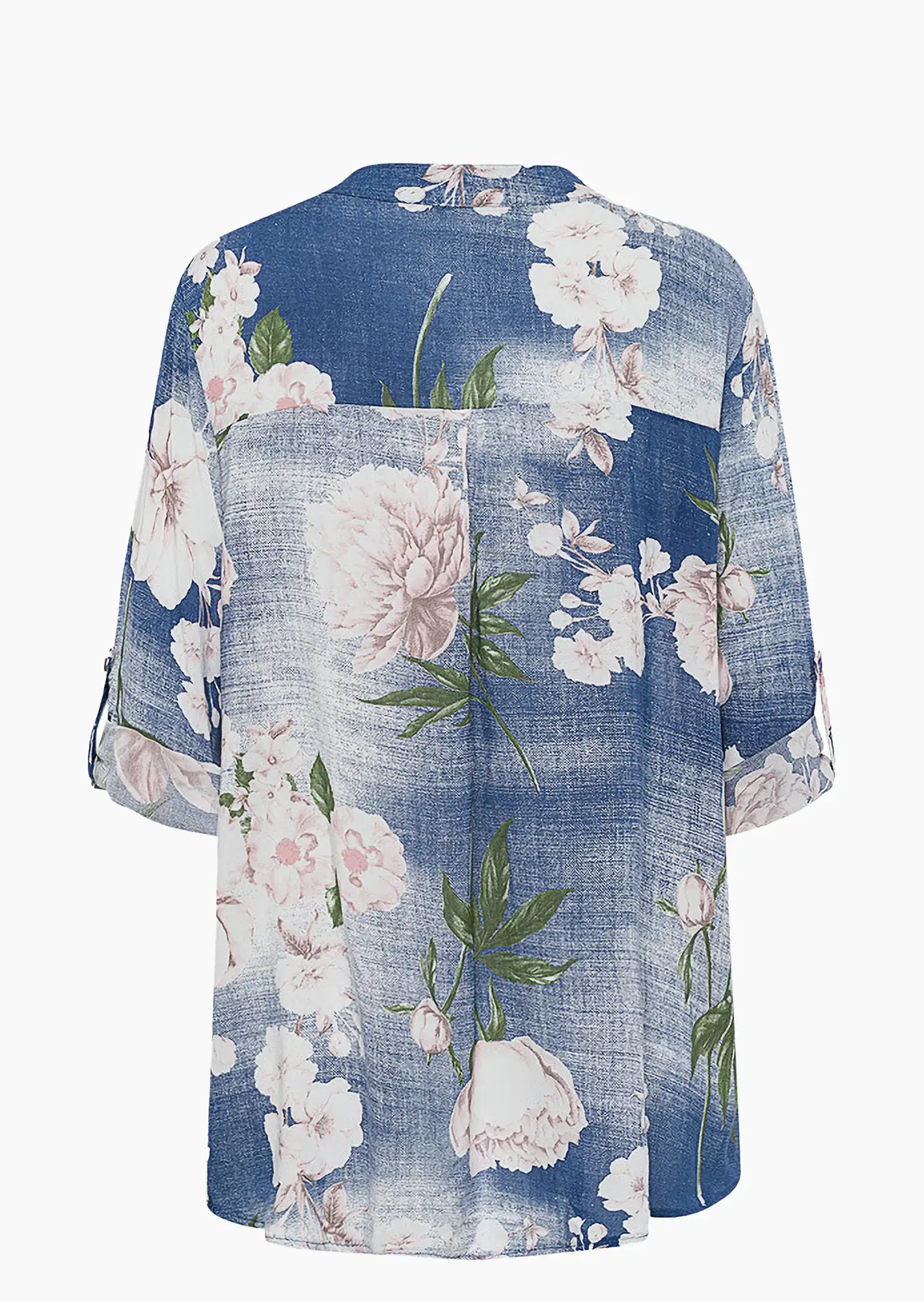 Bluse 'Flower', blue