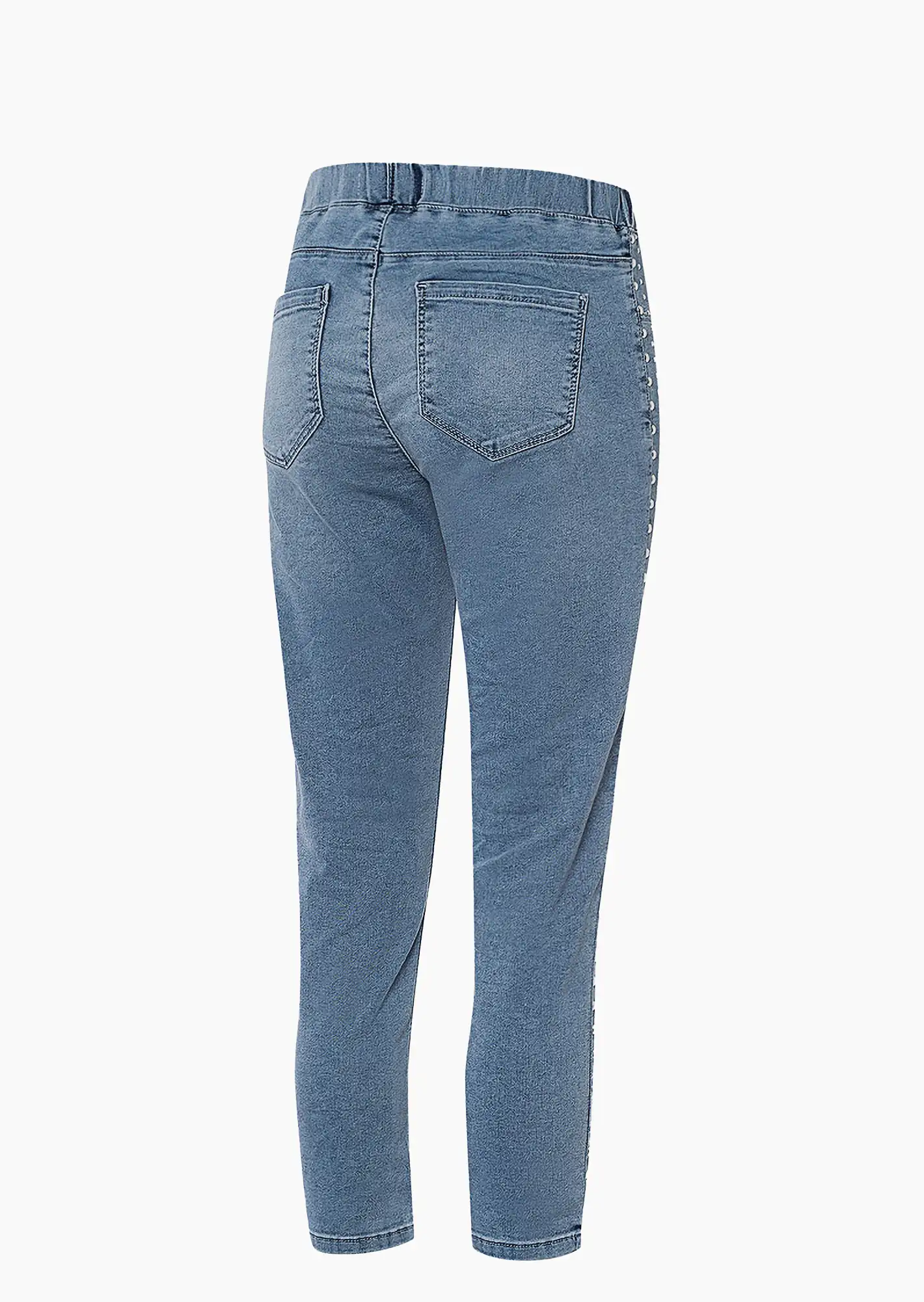 Jeggings mit Nieten, light blue denim