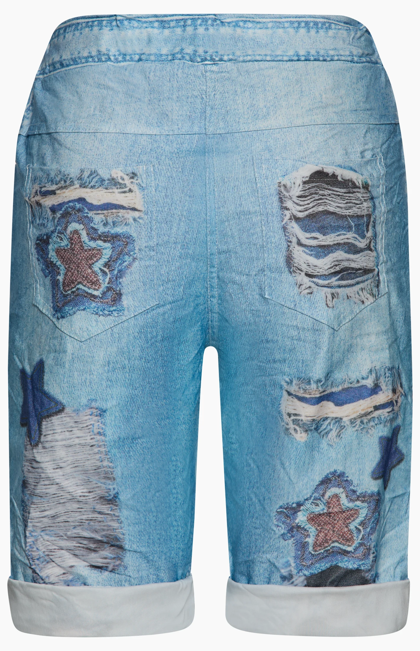 Shorts mit Print, blau