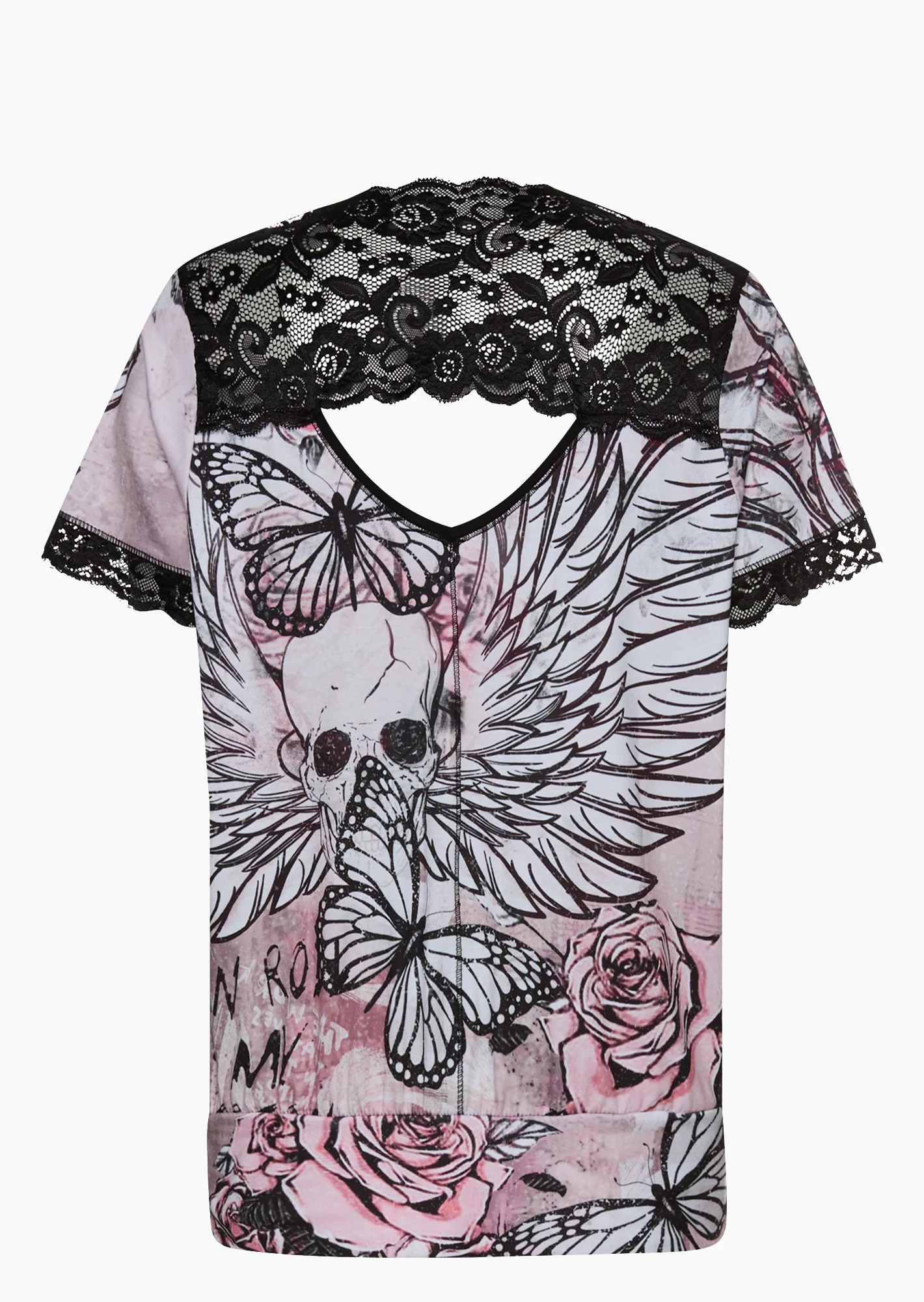 Shirt mit dekorativem Nacken, rosenholz