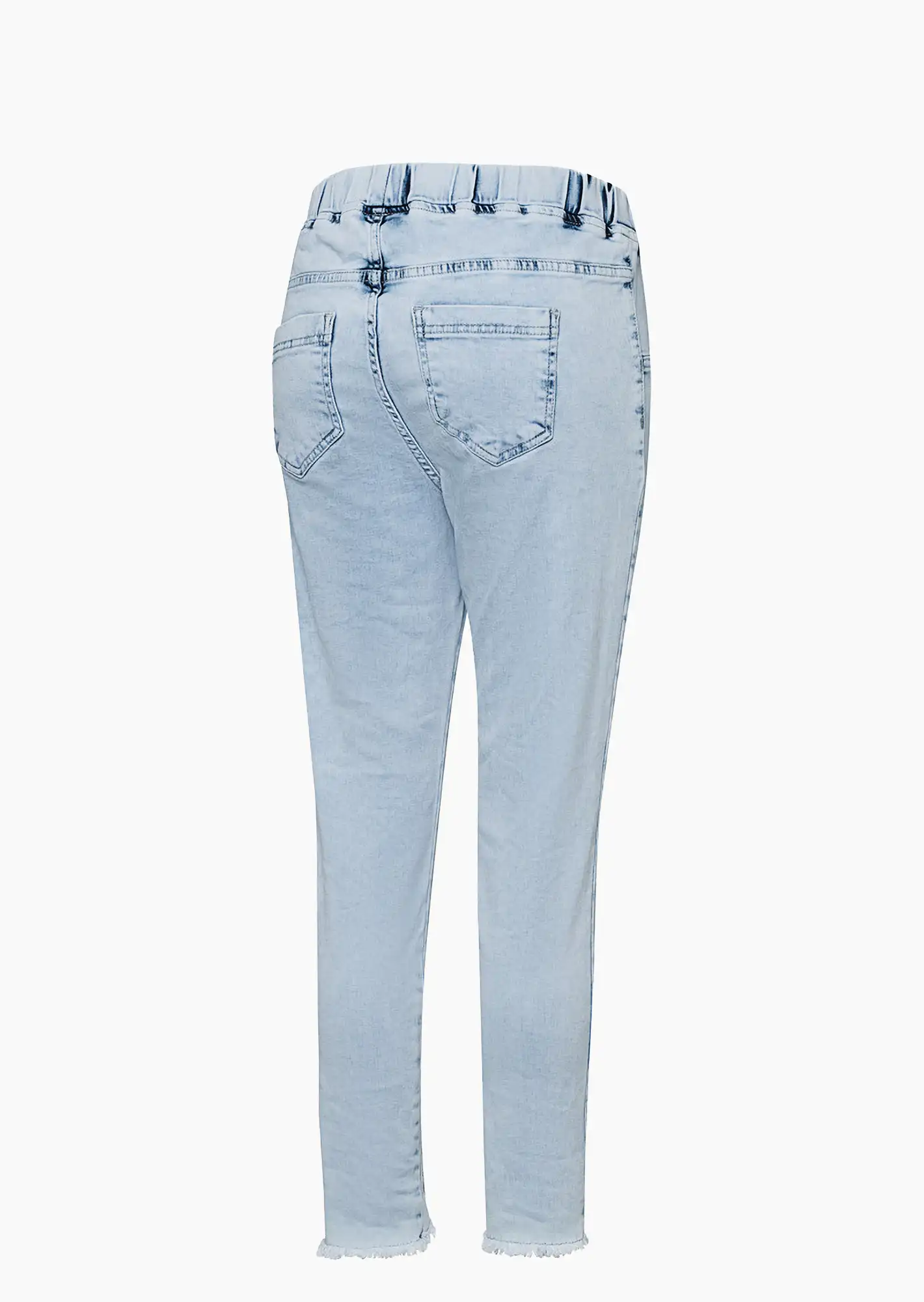 Jeggings mit Stickerei, bleached denim