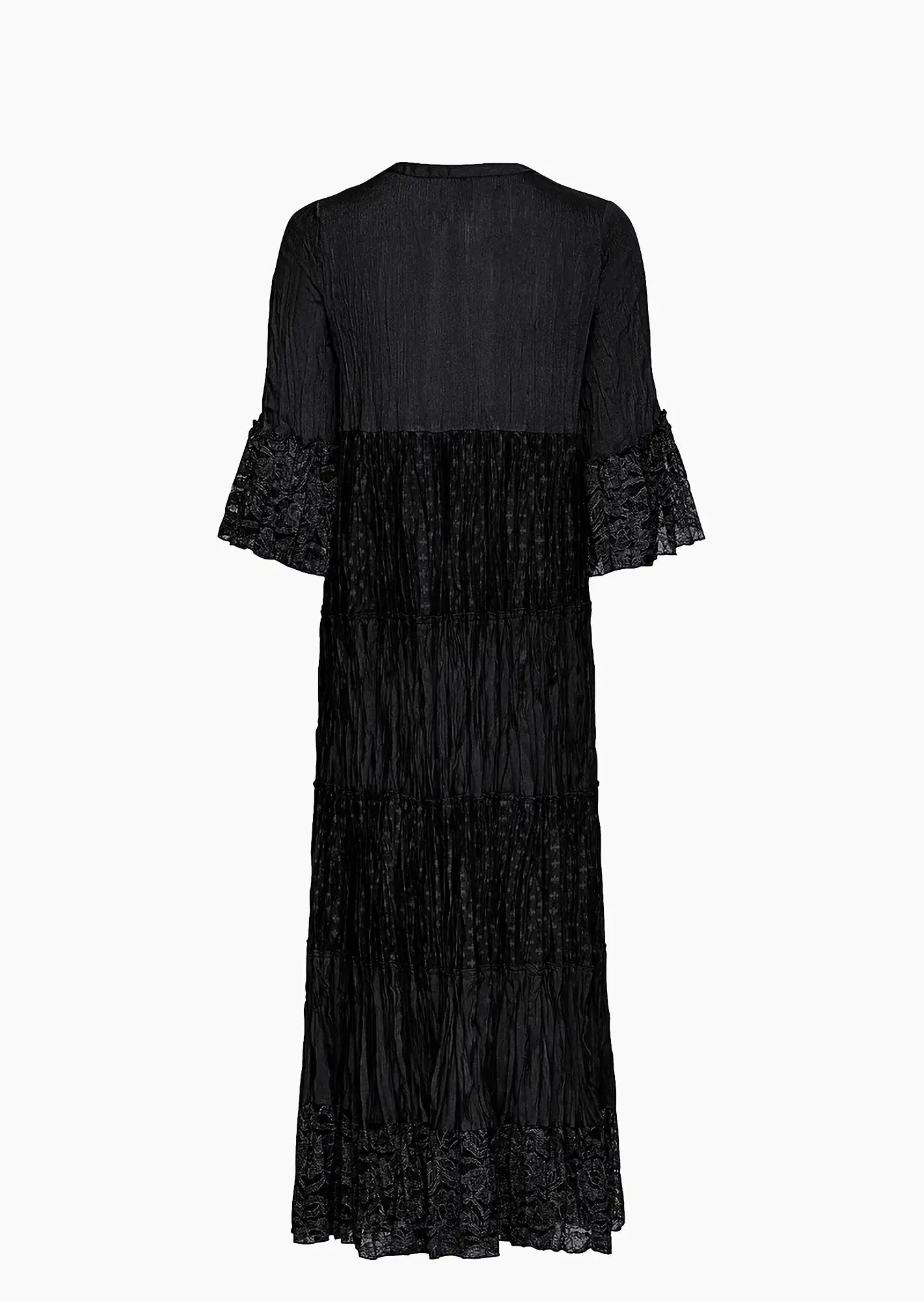 Maxikleid mit Spiegel-Pailletten, schwarz