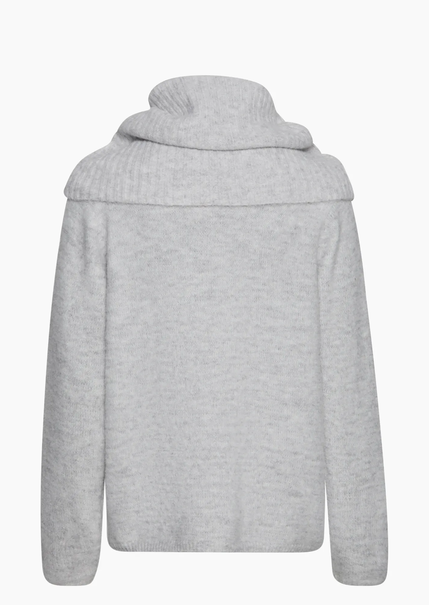weicher Strickpullover, silber-melange
