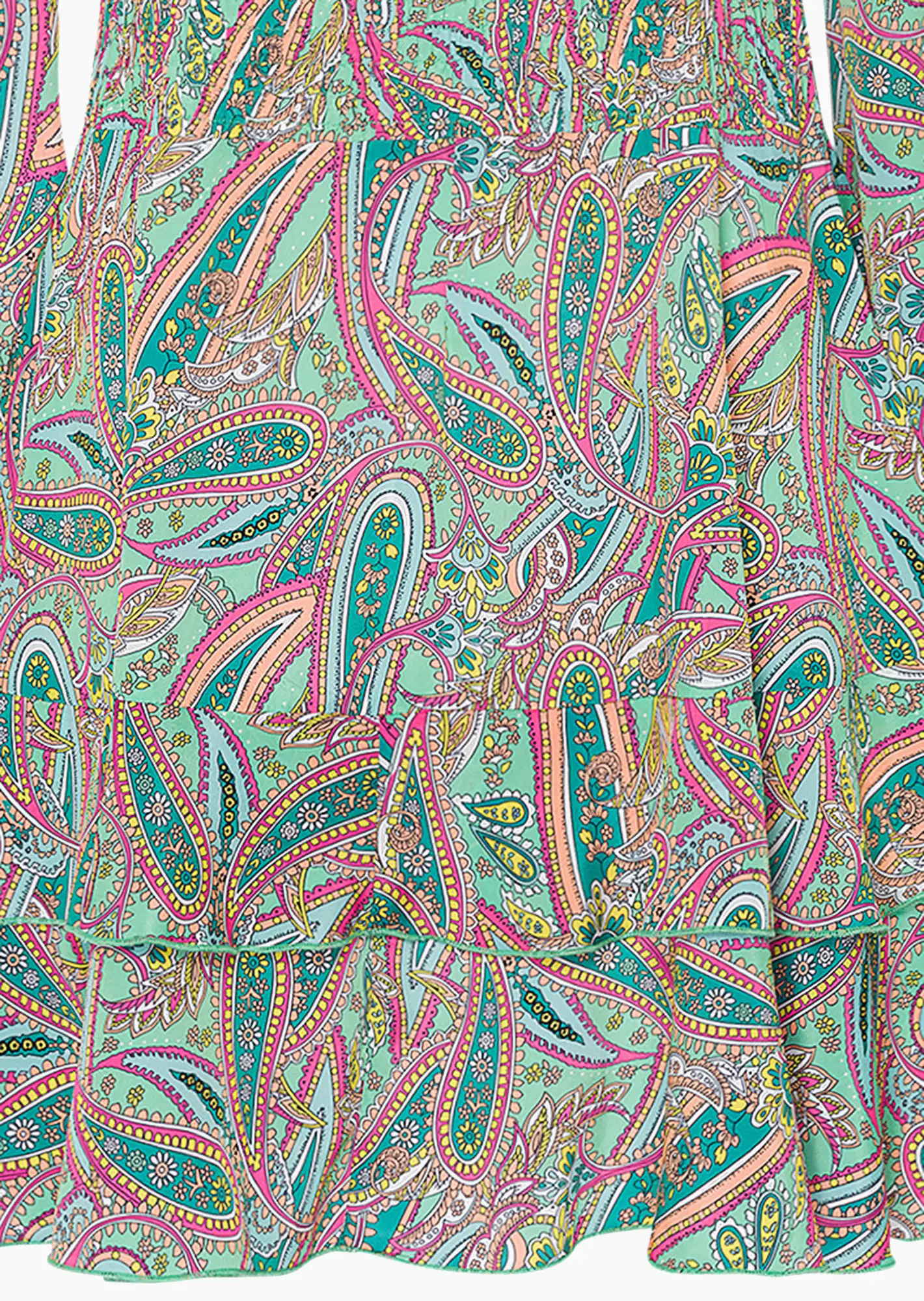 Bluse mit Volant, jade