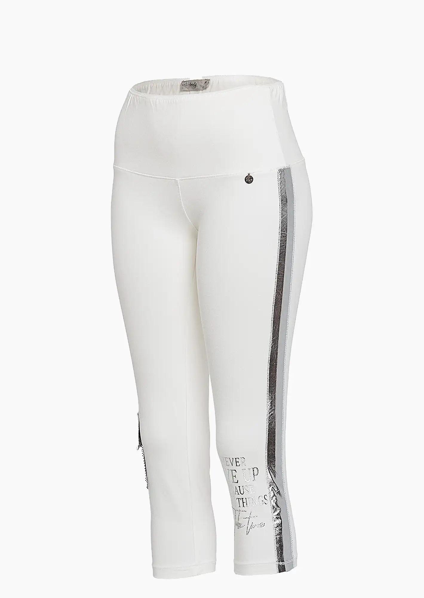 Leggings mit Lettering, offwhite