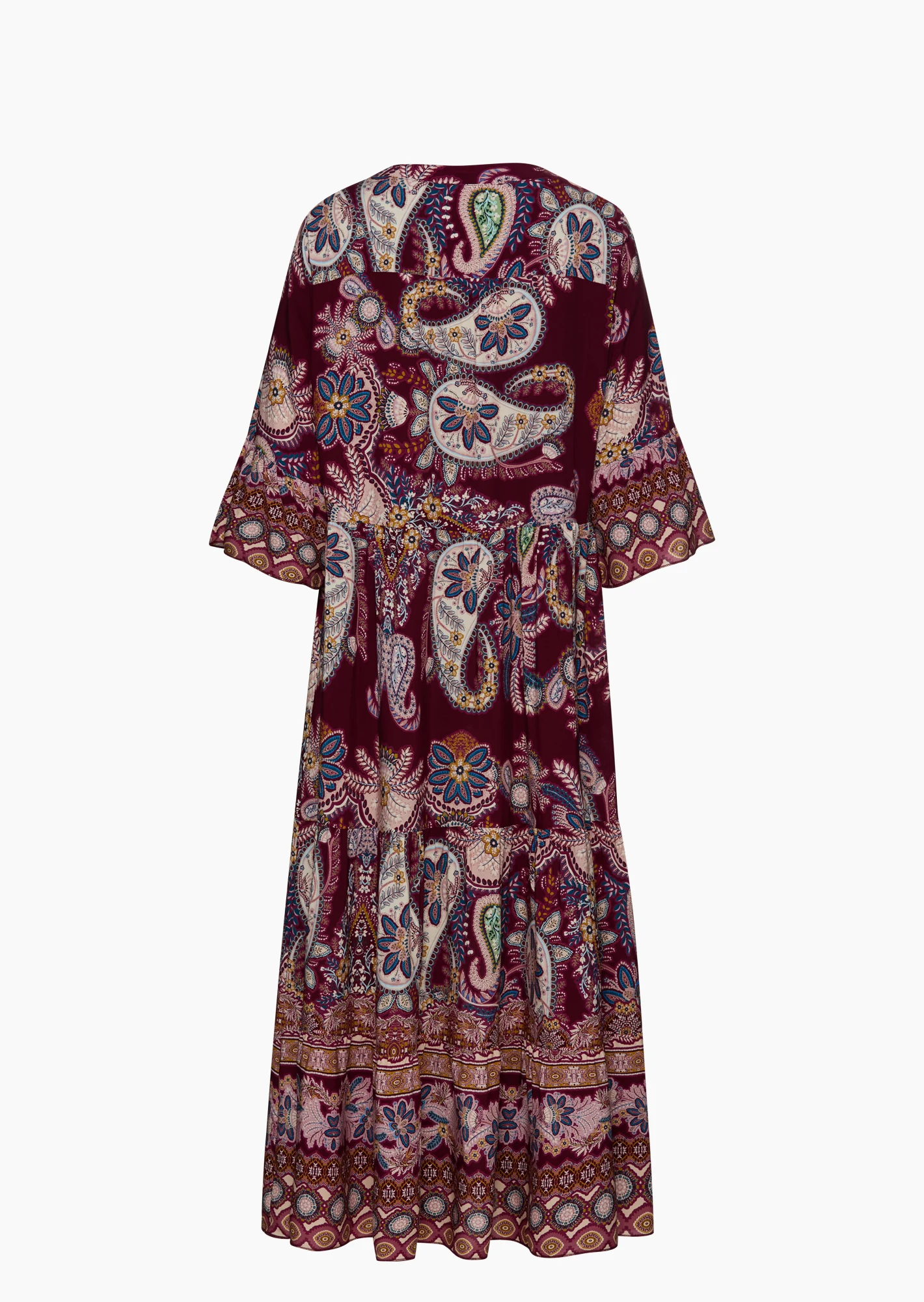 Kleid gemustert, burgund