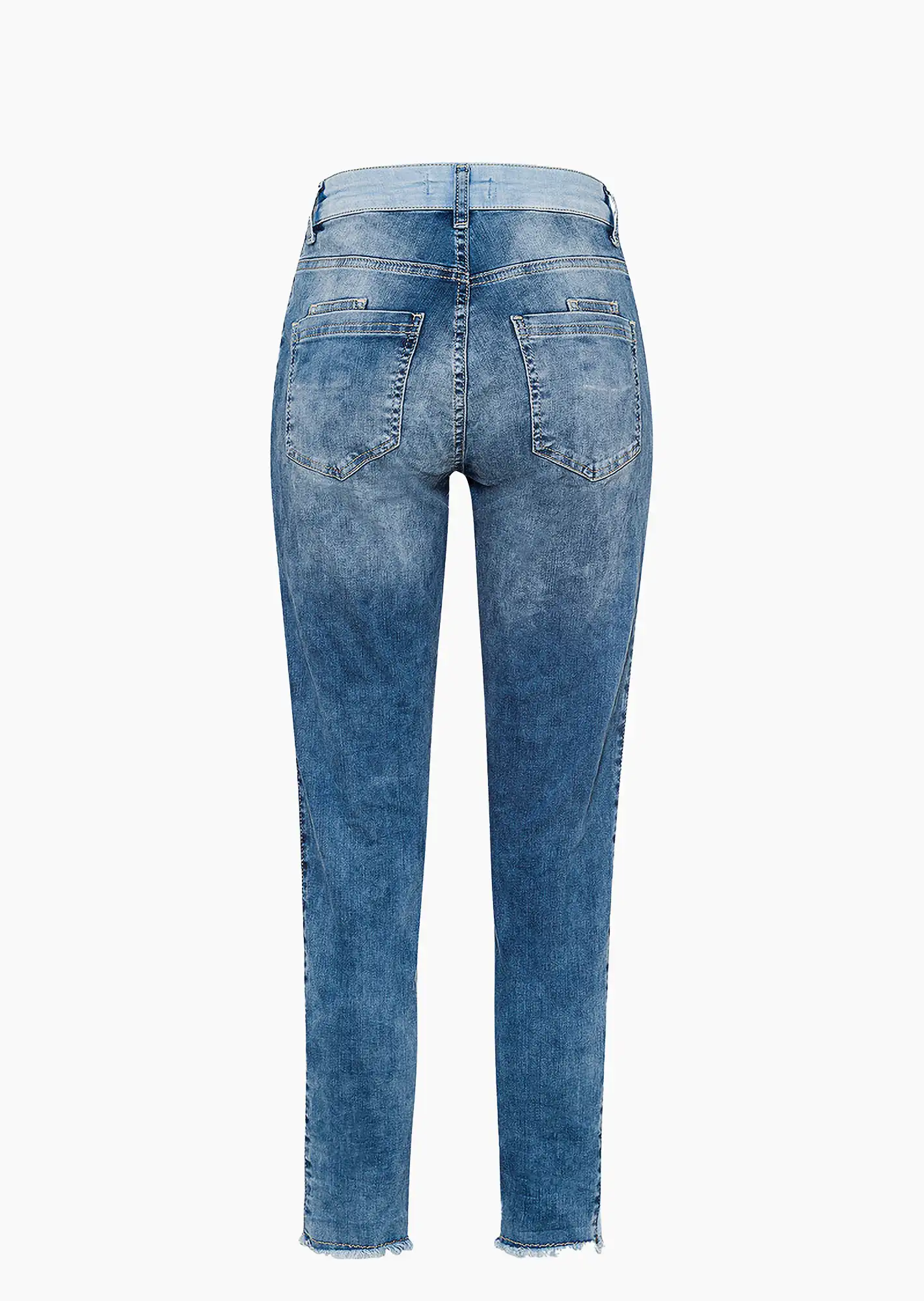 Jeans mit Ziernieten, blue denim