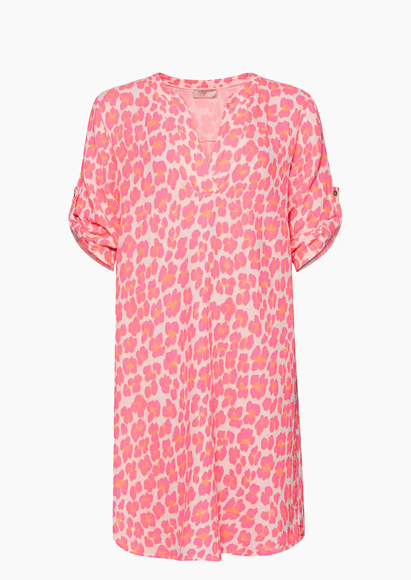 Musselin-Kleid, neonpink