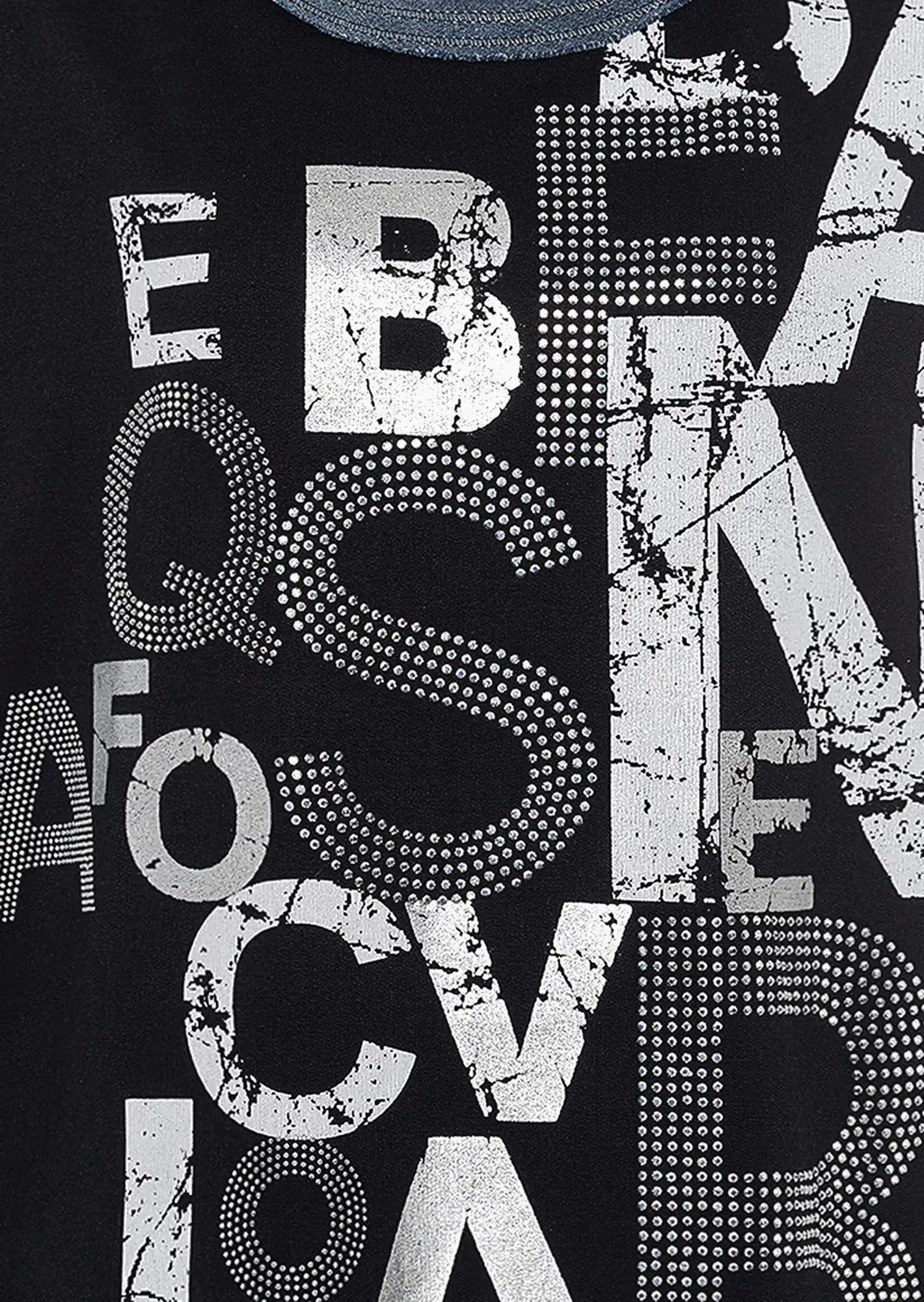 Sweatpullover mit Lettering, navy