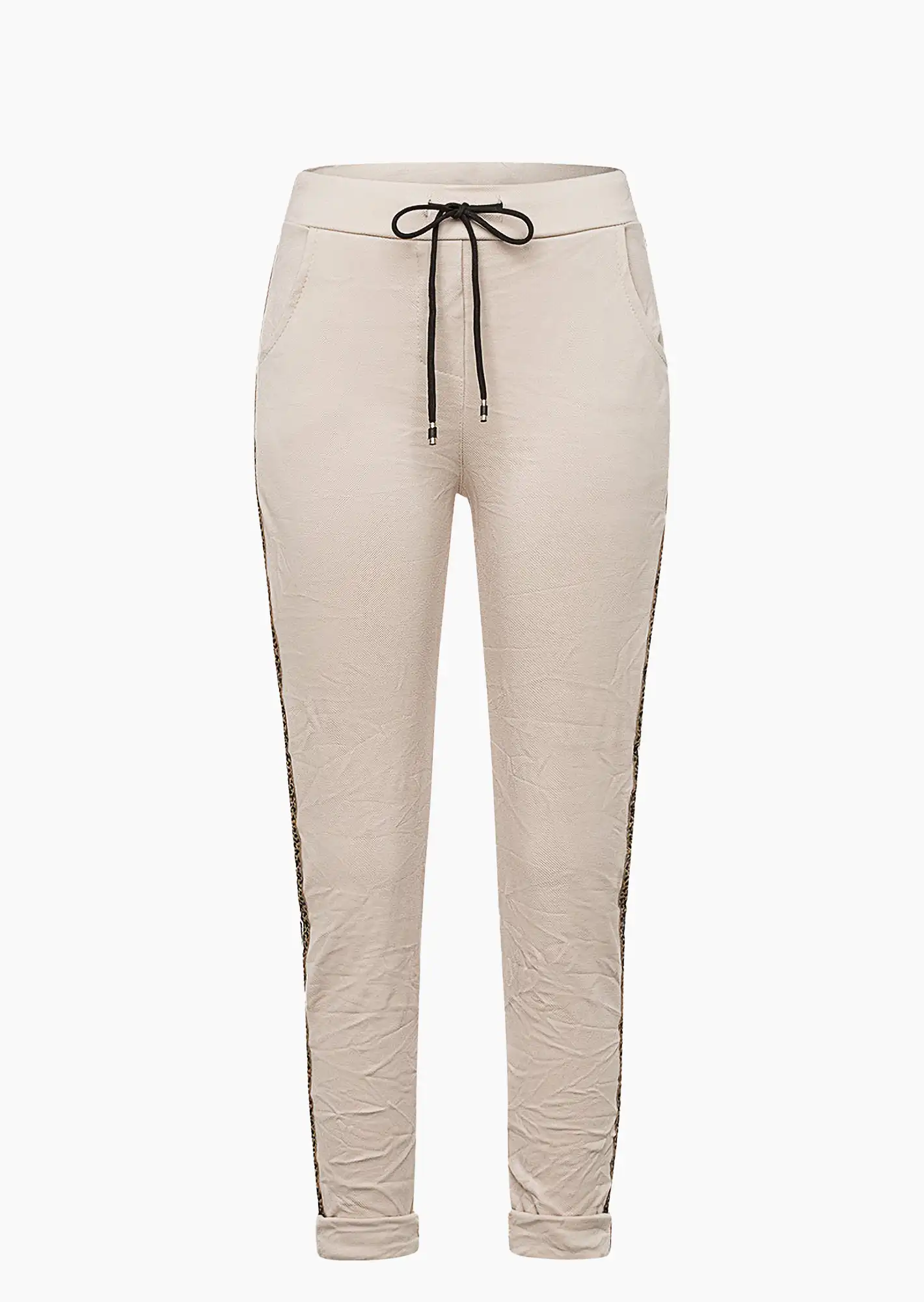 Joggpants mit Galonstreifen, crema