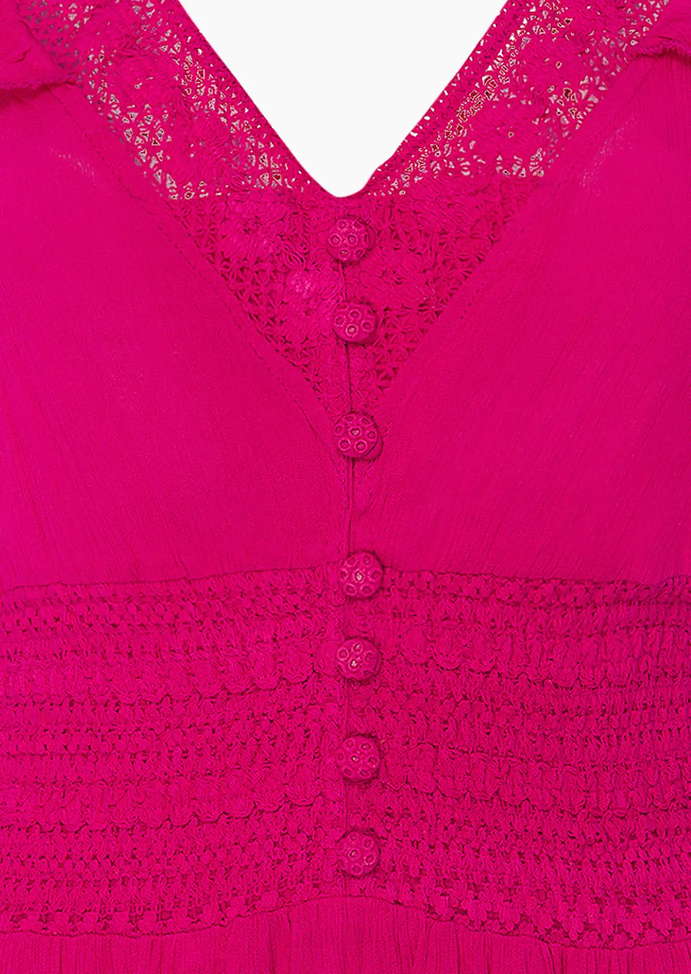 Kleid mit Häkelspitze, very berry