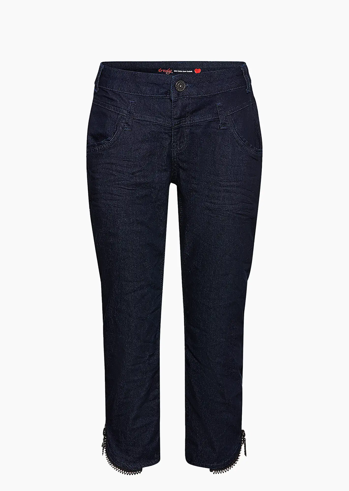 Capri-Jeans, rinse wash denim