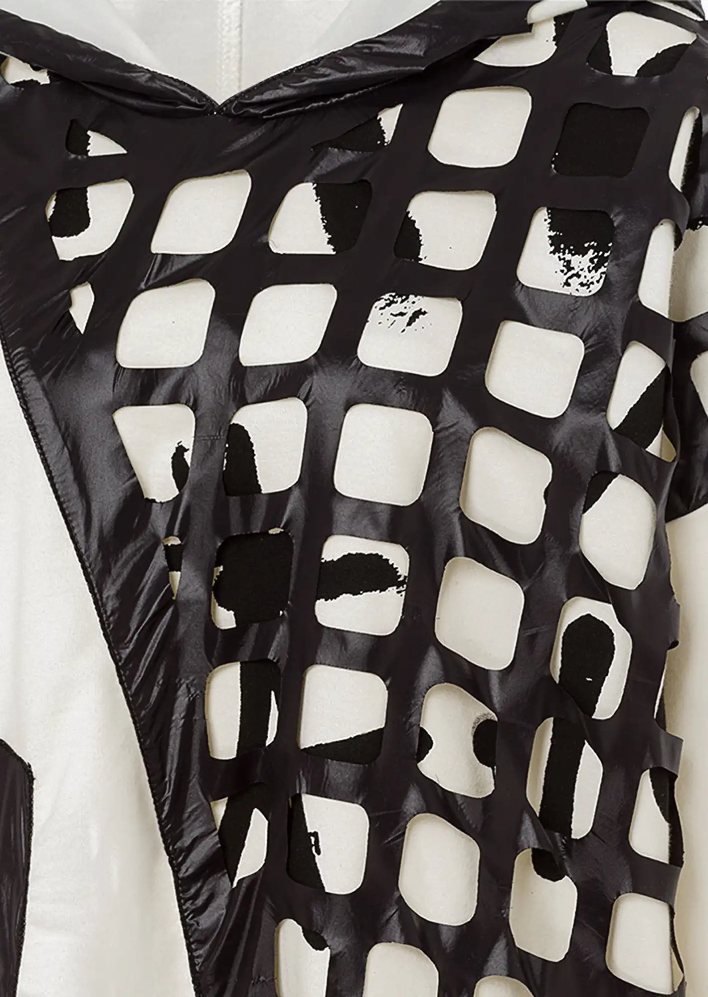 Sweatpullover mit Netz, offwhite