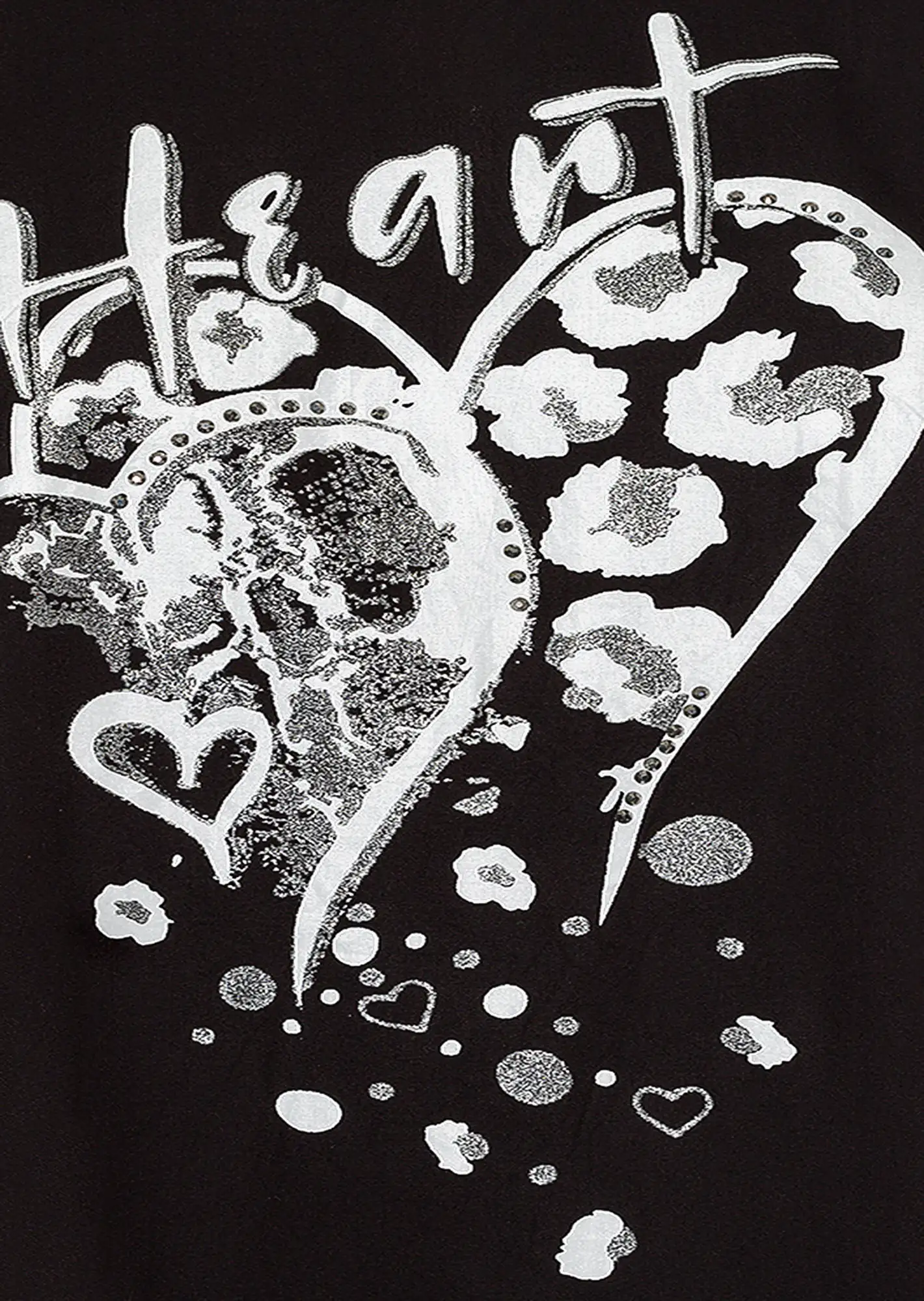 Bluse 'Heart', schwarz