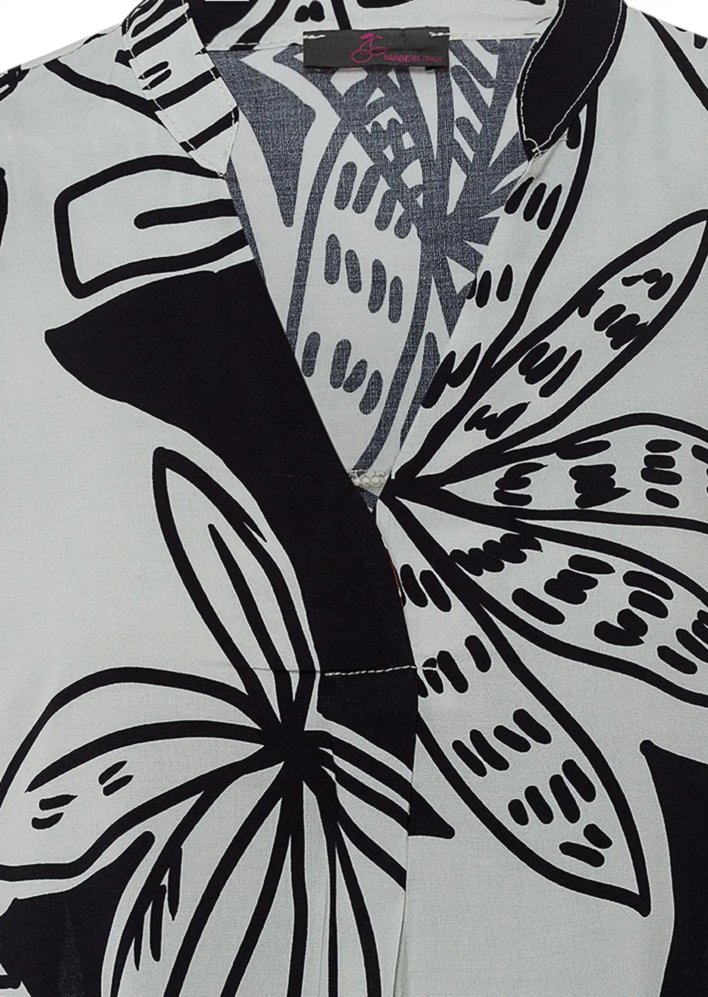 Kleid im Alloverprint, schwarz