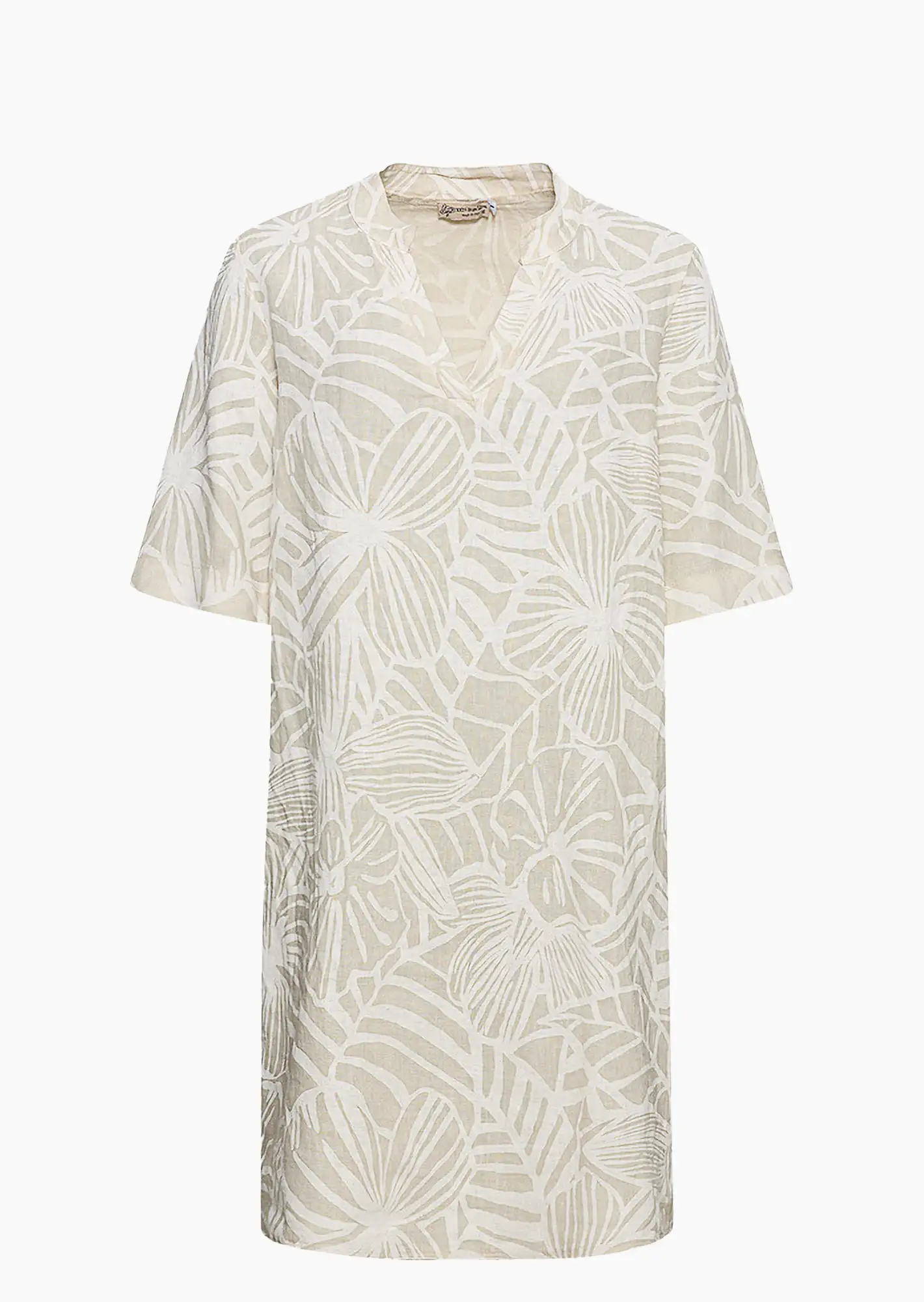 Kleid aus Leinen, sand
