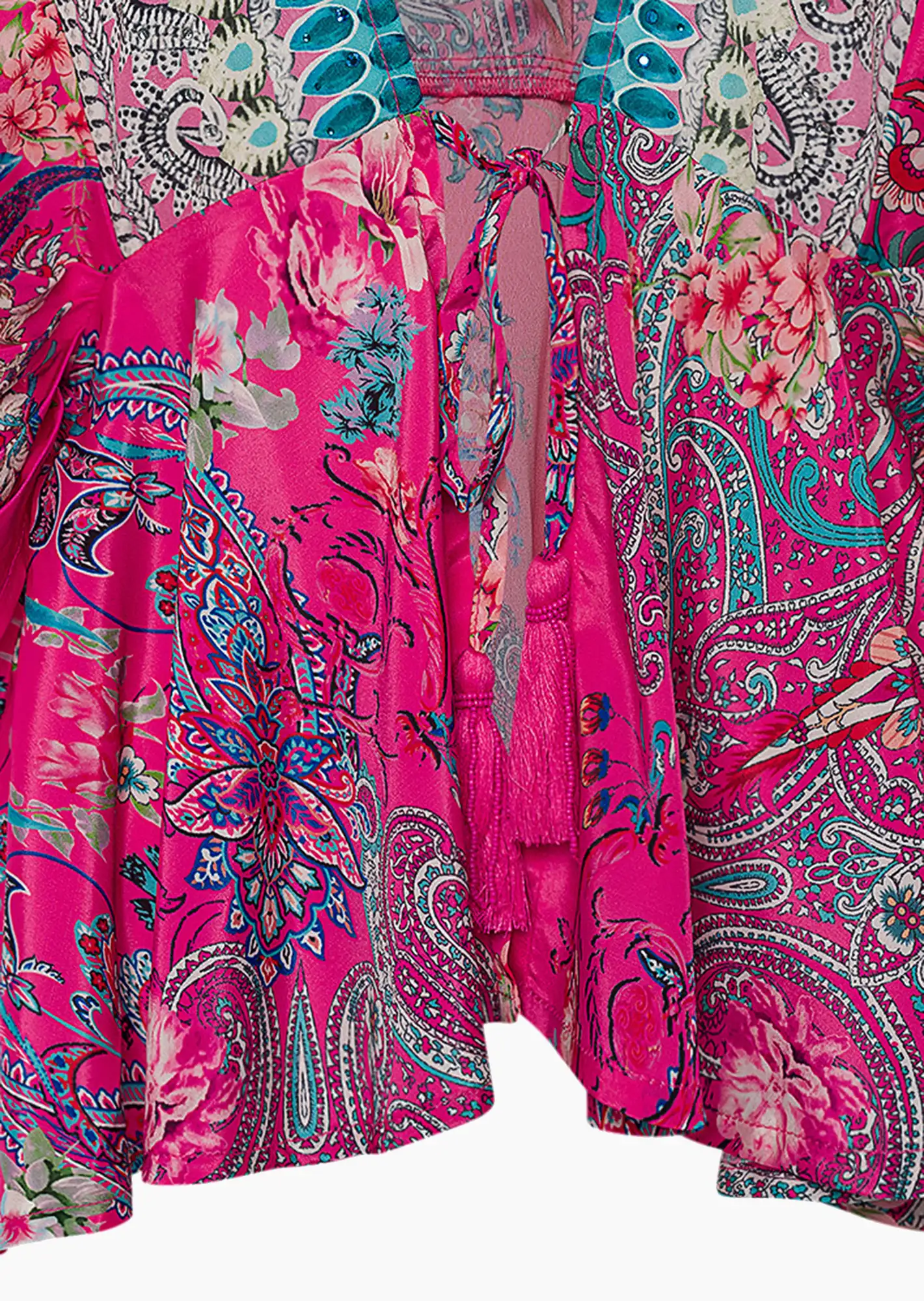 Bluse im Kimono-Style, bunt