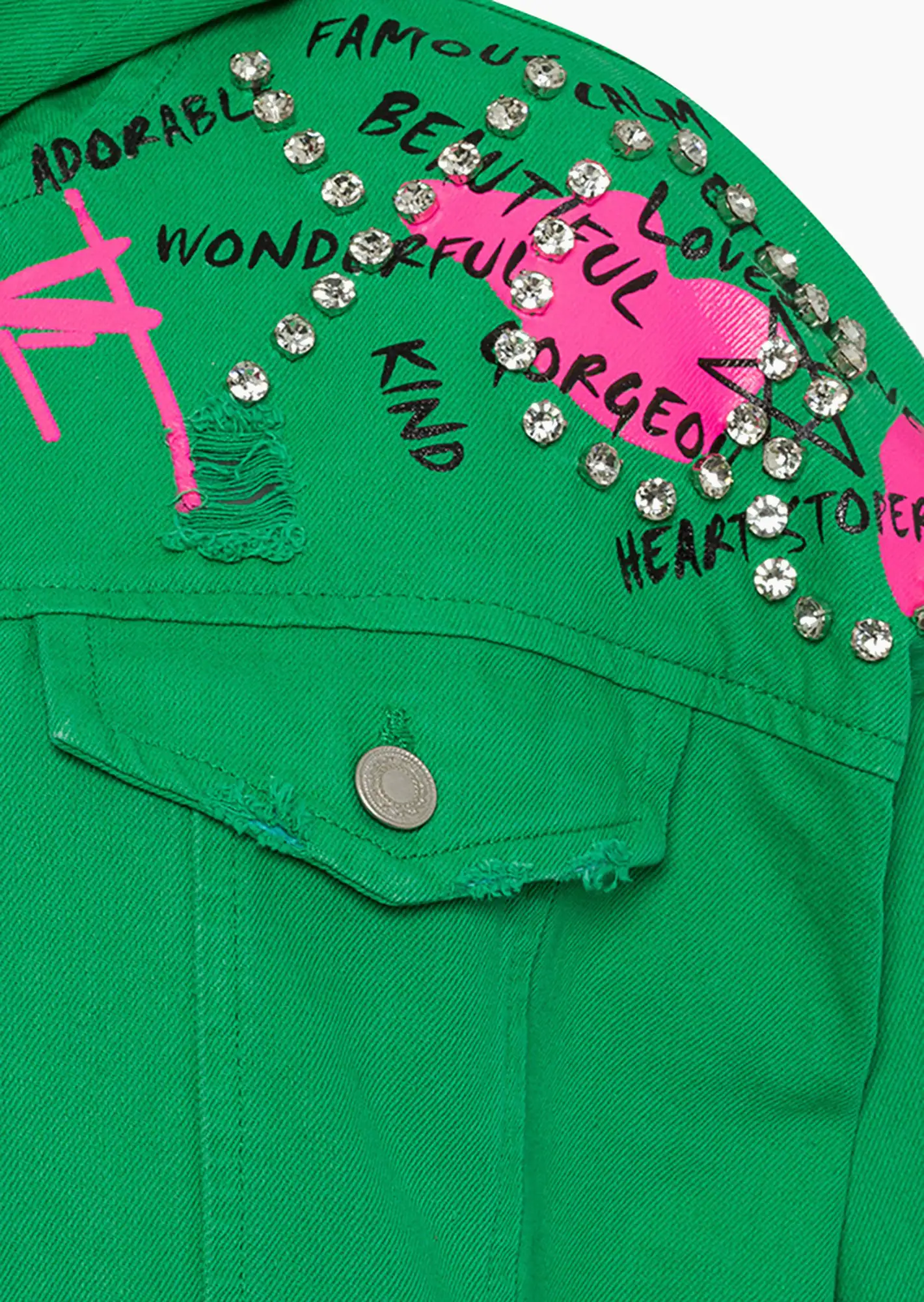 Jeansjacke 'PEACE', minze