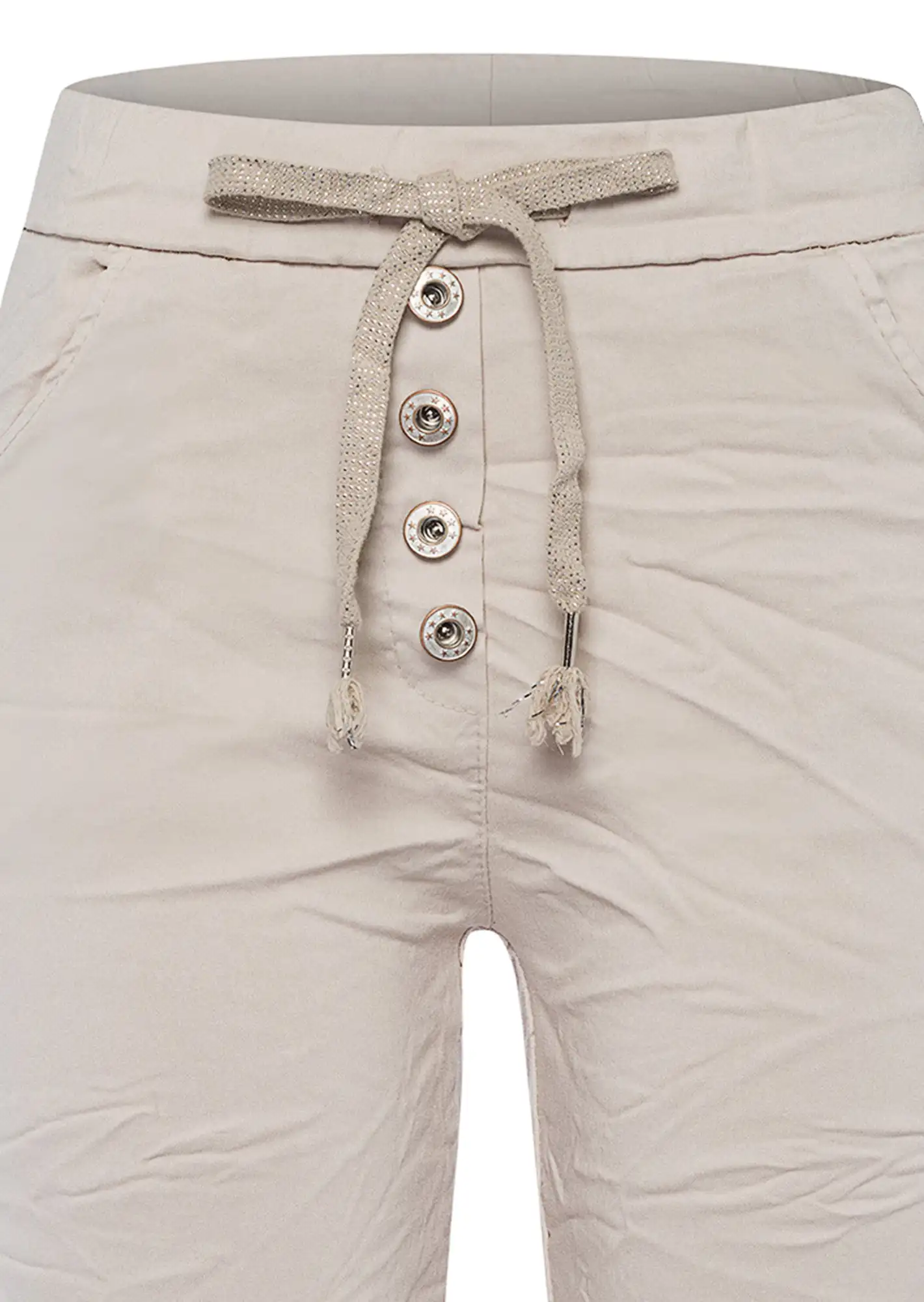 Joggpants mit Knopfleiste, crema