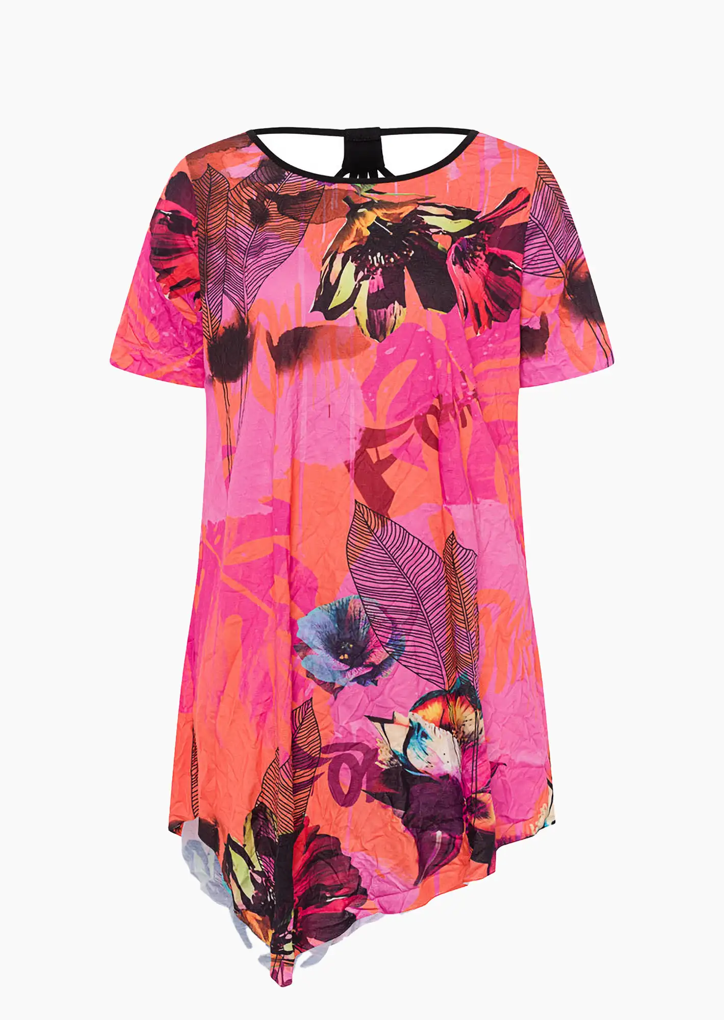 Long-Shirt, pink-orange