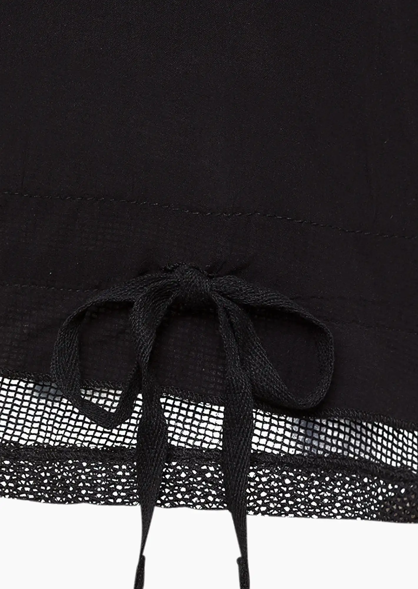Shirt mit Schnürung, schwarz