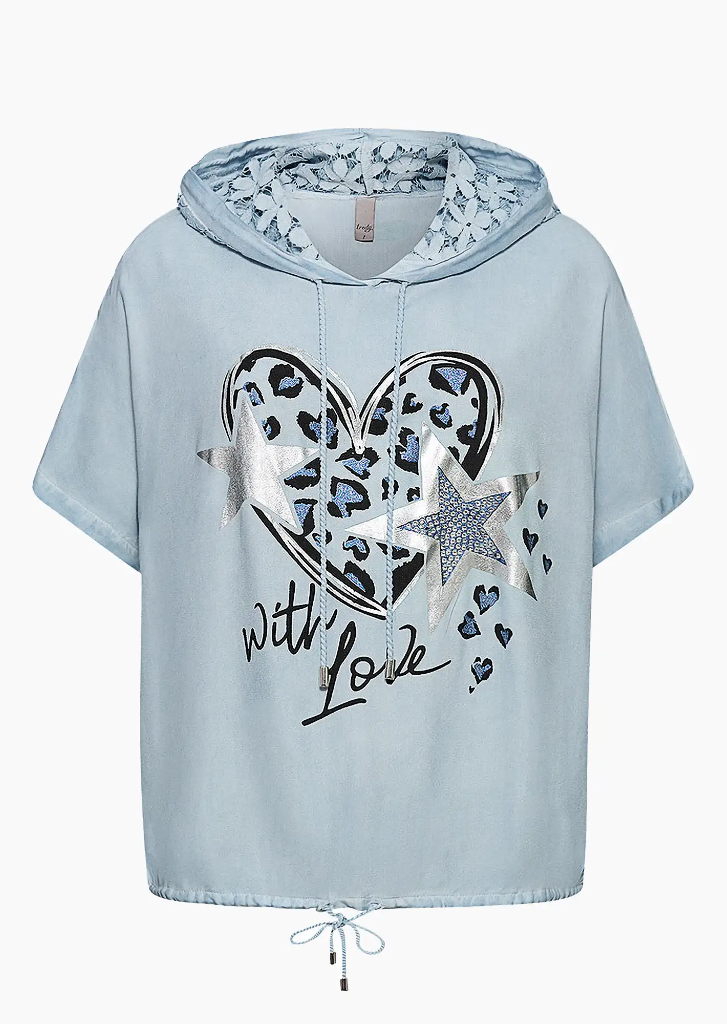 Bluse 'Love', eiskristall