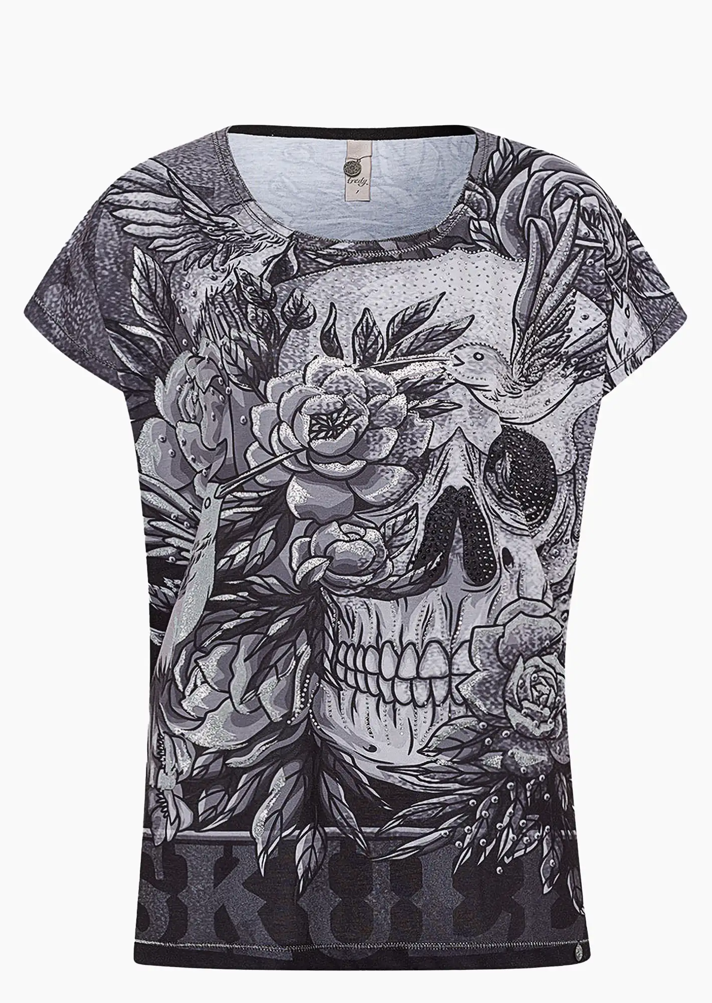 Shirt, schwarz-weiß