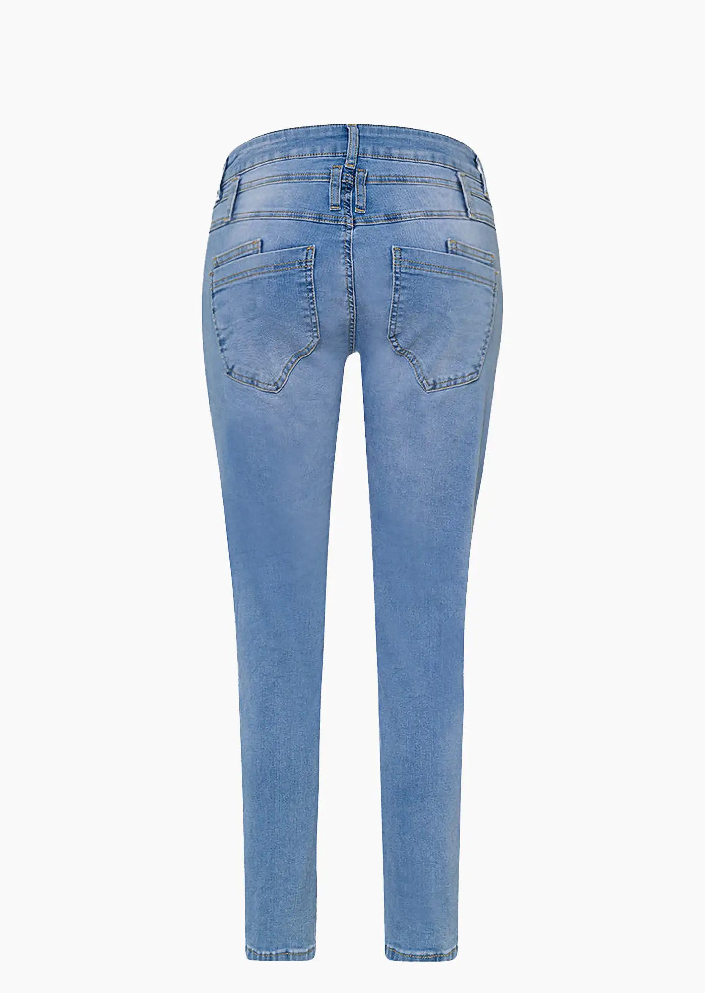 Jeans mit Ziersteinen, bleached denim