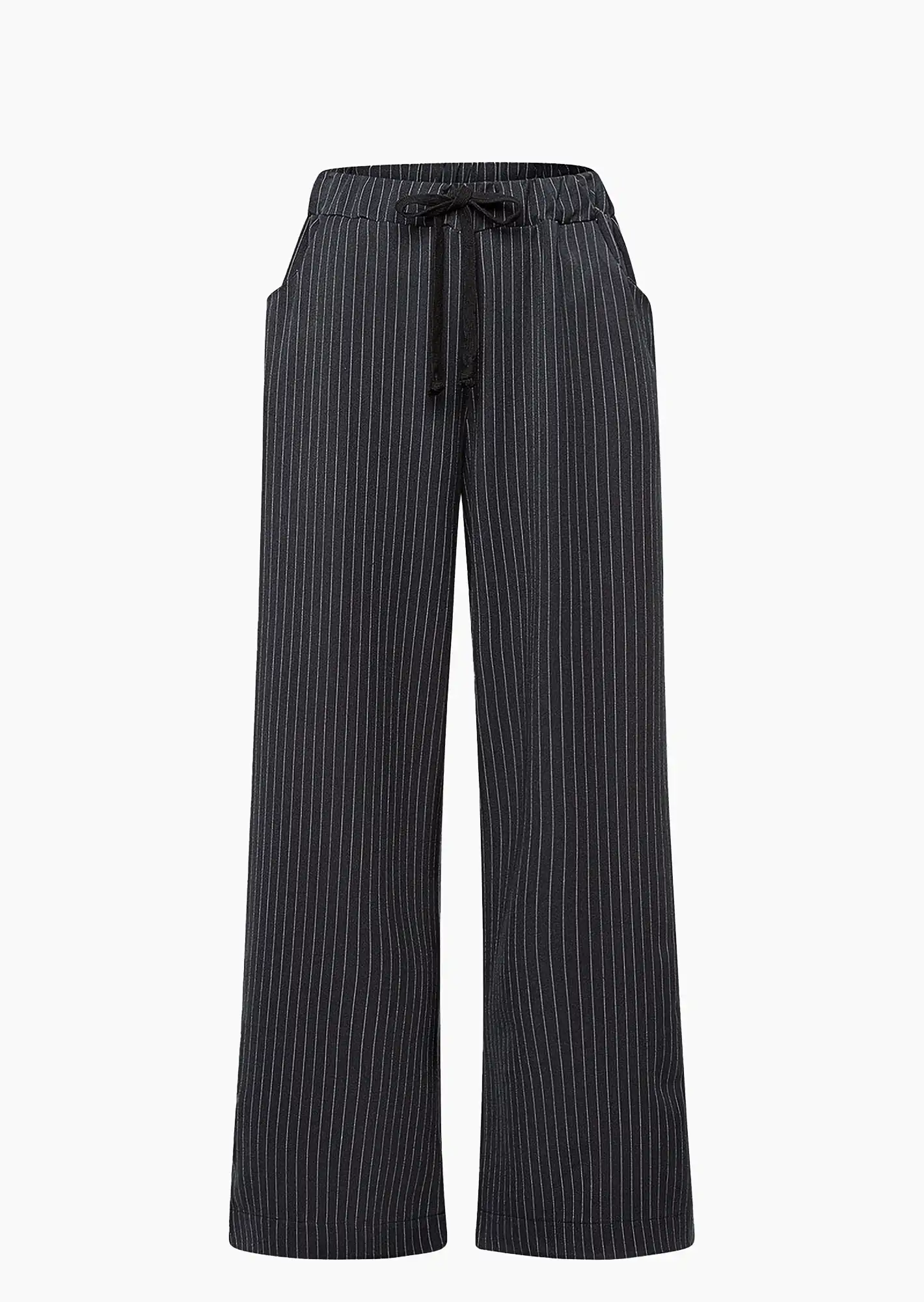 Wide Leg Hose lang, navy