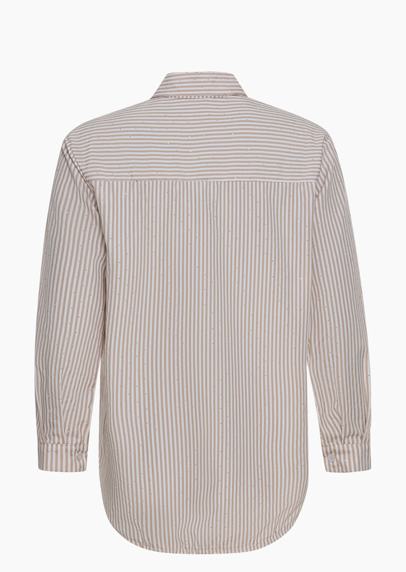 Bluse gestreift, weiß-sand
