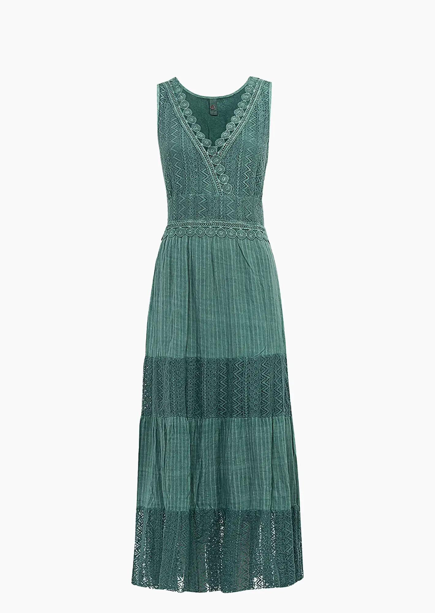 Kleid mit Spitze, deep lake