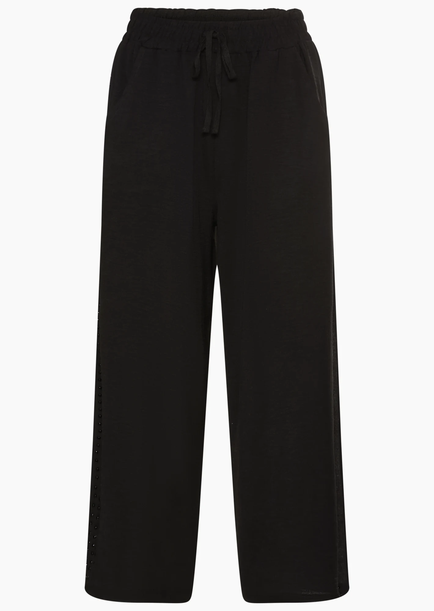 Wide Leg Hose, schwarz