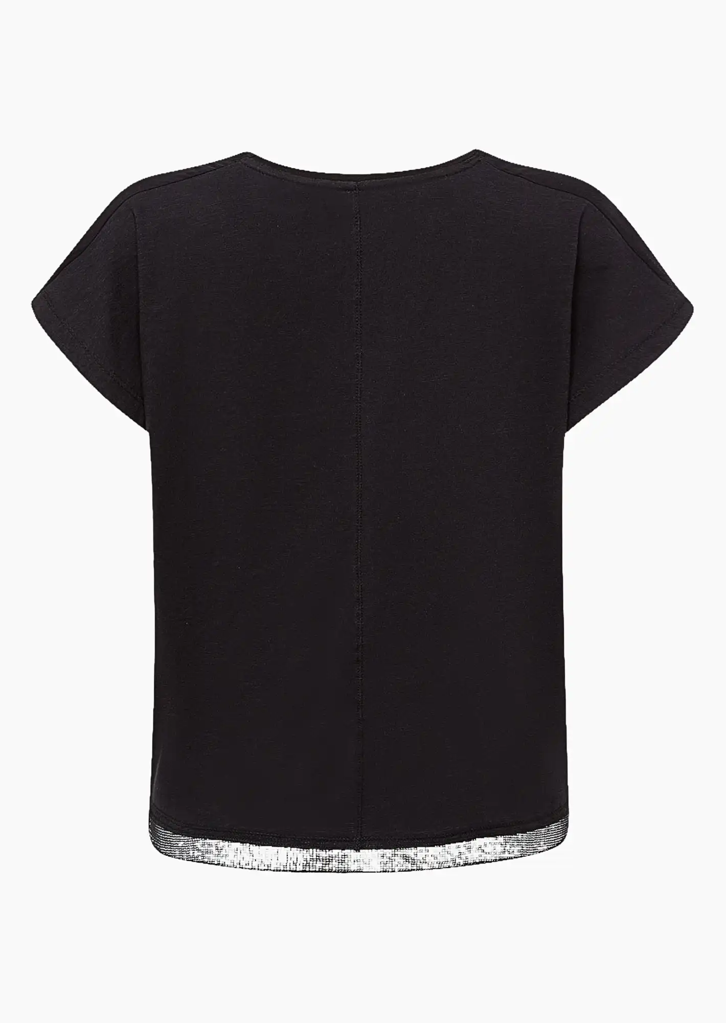 Shirt mit Schnürung, schwarz