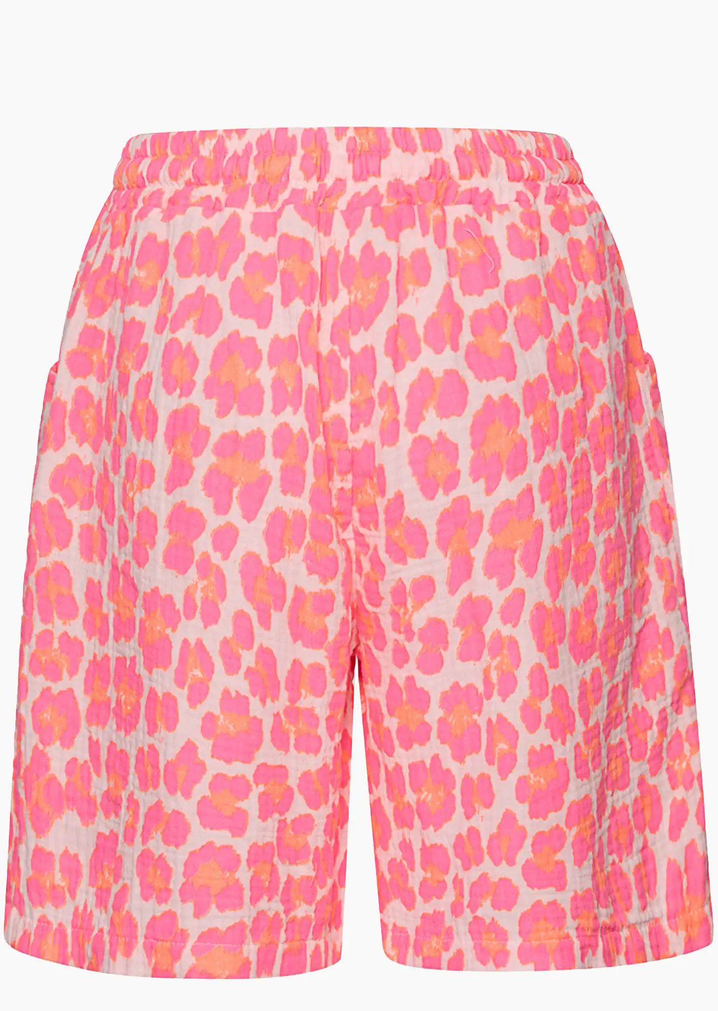 Musselin-Shorts, neonpink