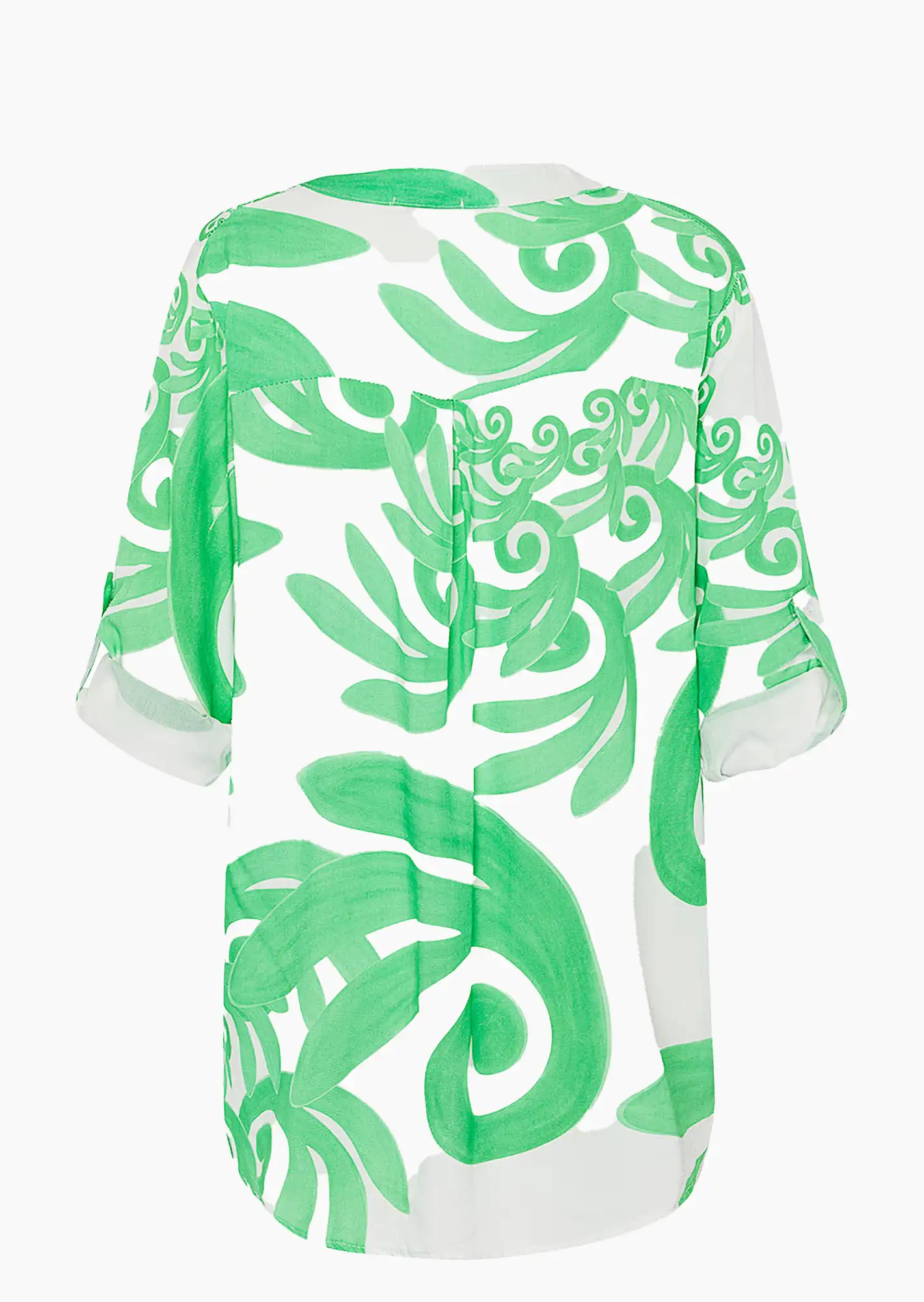 Bluse im Alloverprint, minze