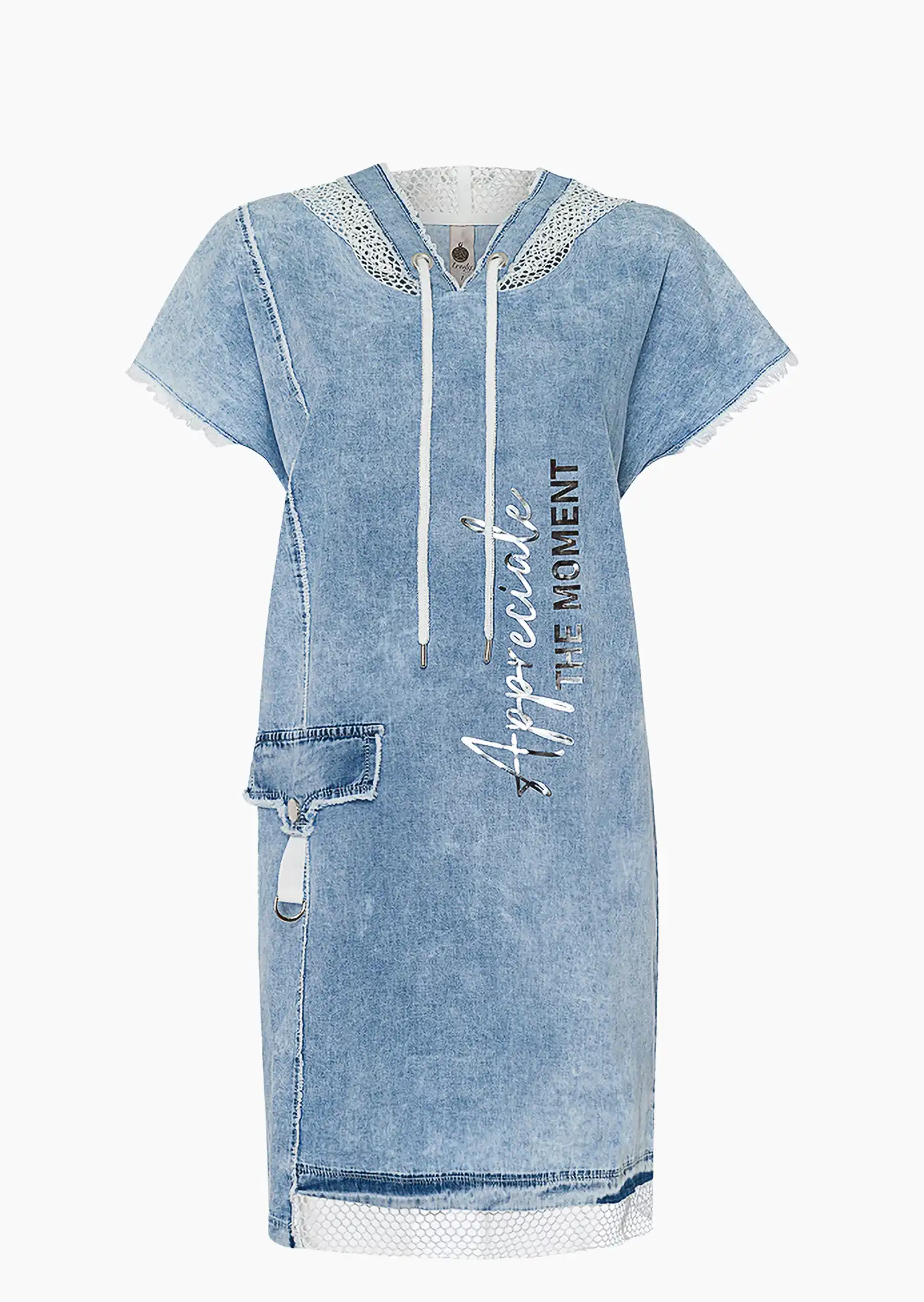 Denim-Kleid 'Moment', bleached denim