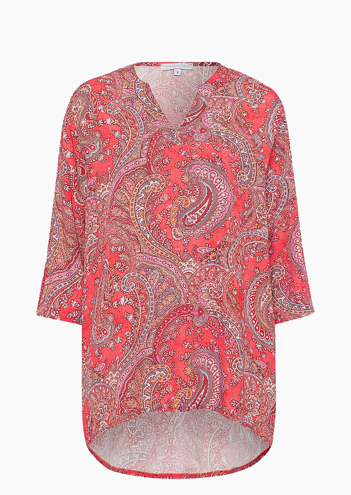 Bluse 'Paisley', koralle
