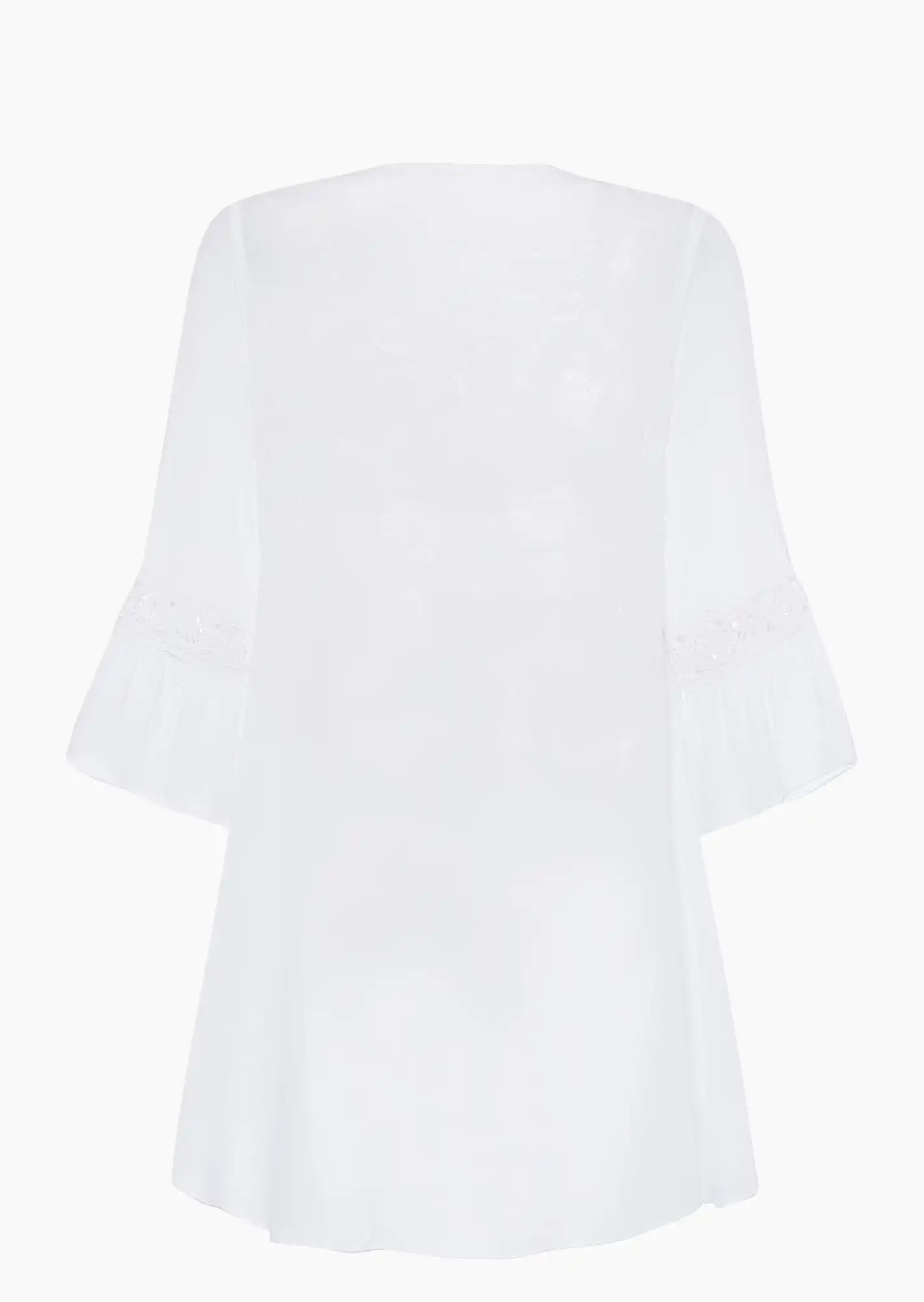 Bluse mit Crochet, weiß