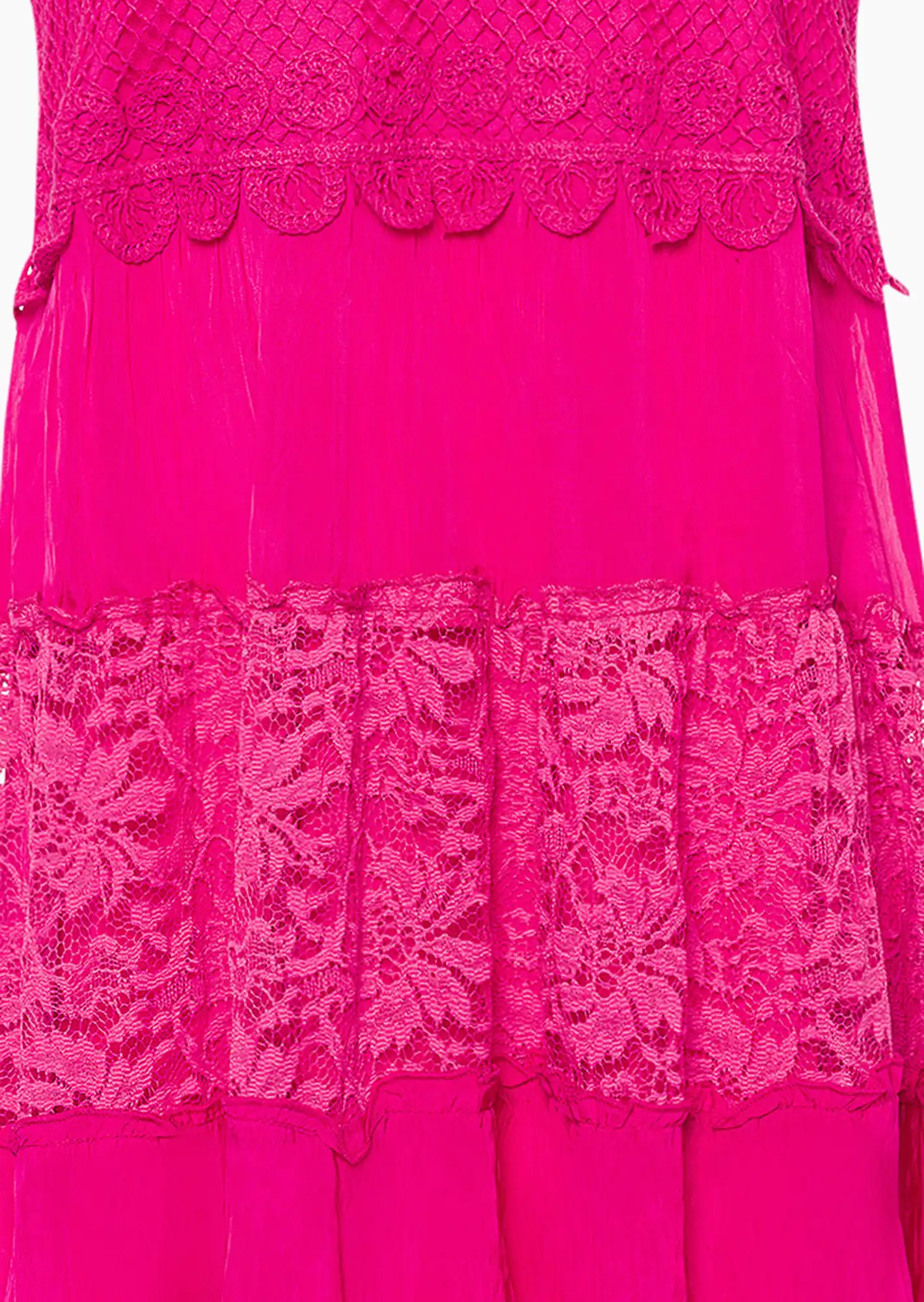 Kleid mit Spitze, very berry