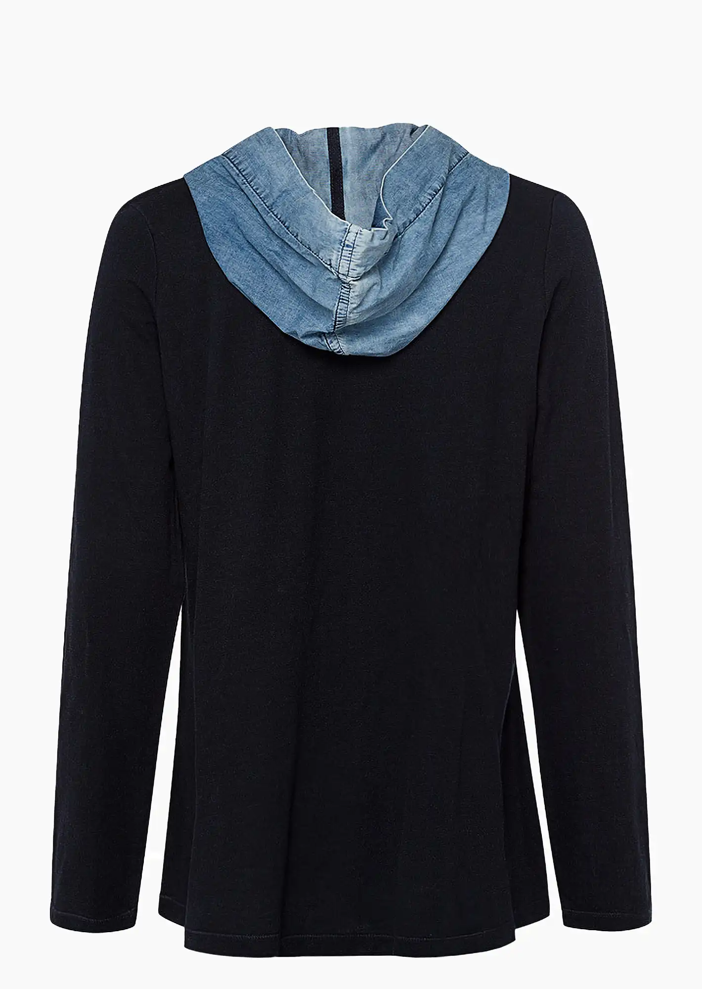 Sweatshirt mit Denim, navy