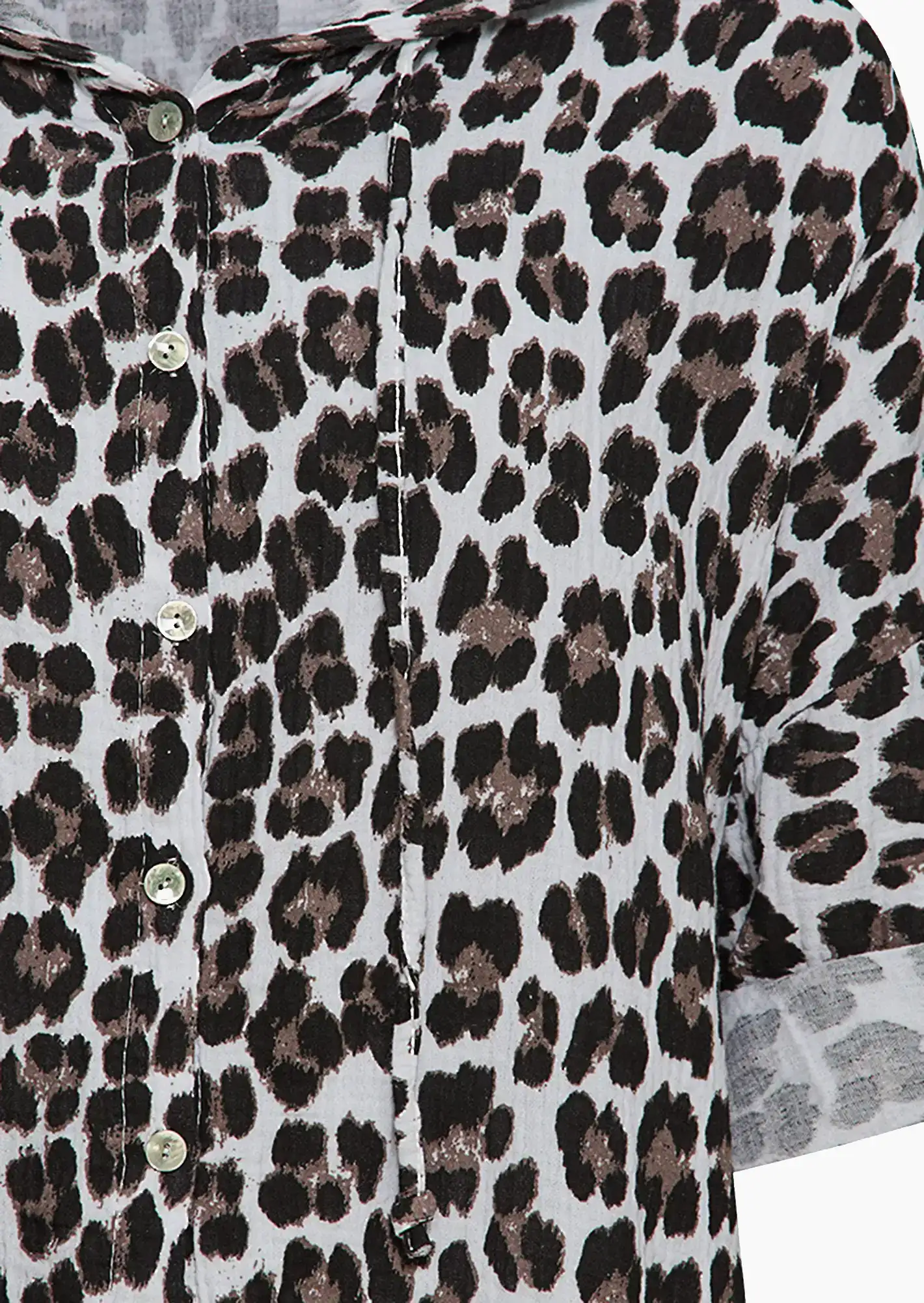 Musselin-Bluse, crema-schwarz