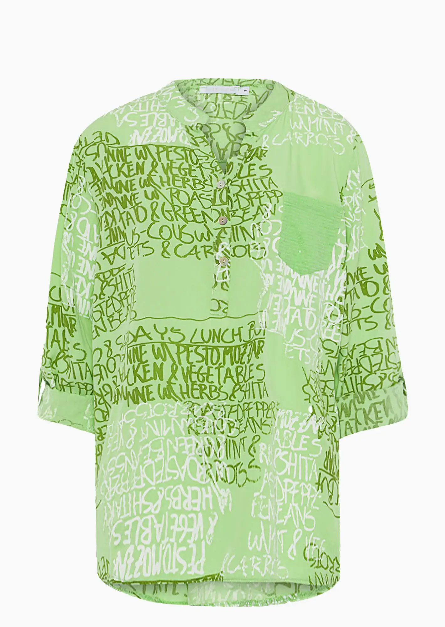 Bluse im Alloverprint, apfel