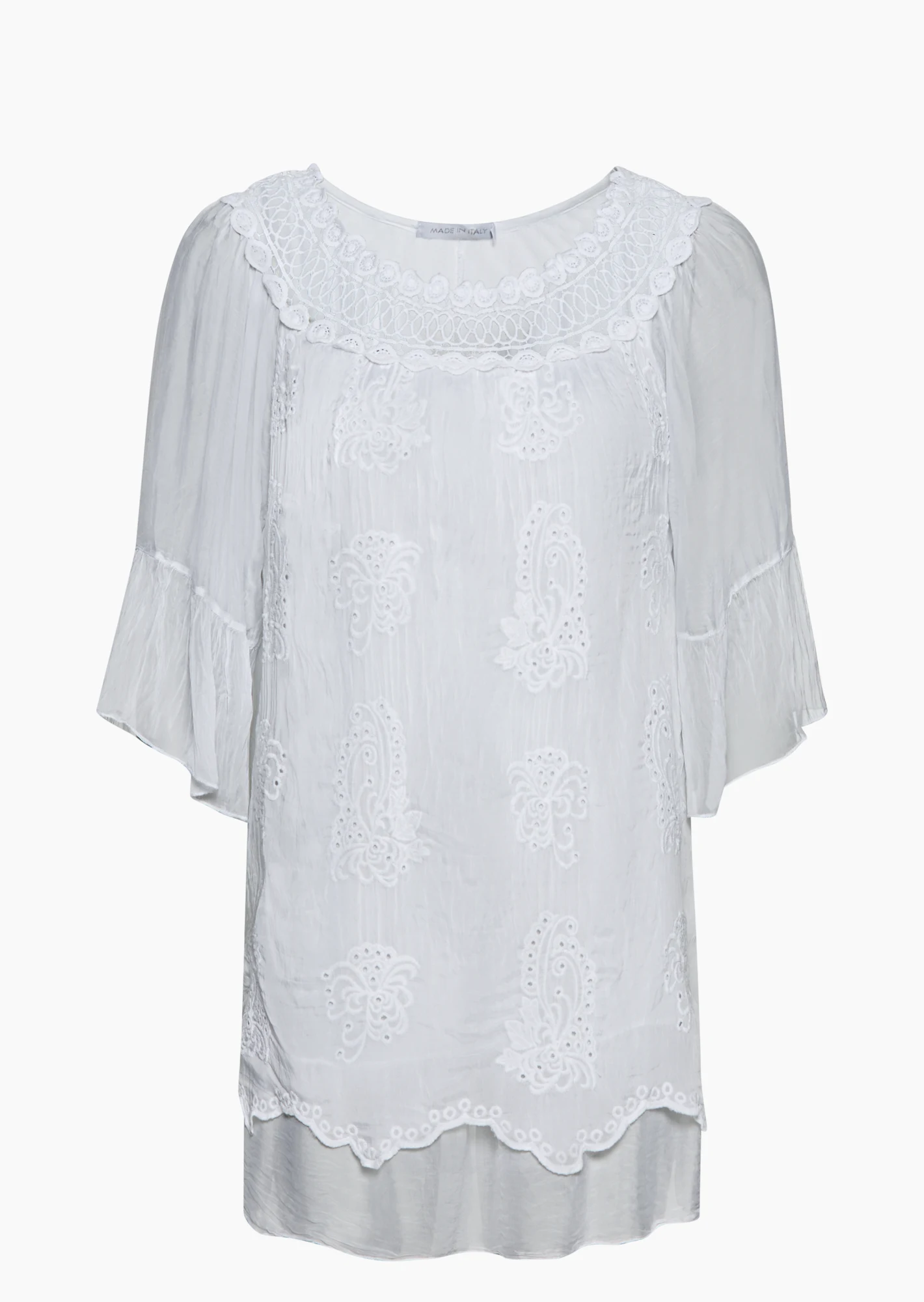 edle Bluse, weiß