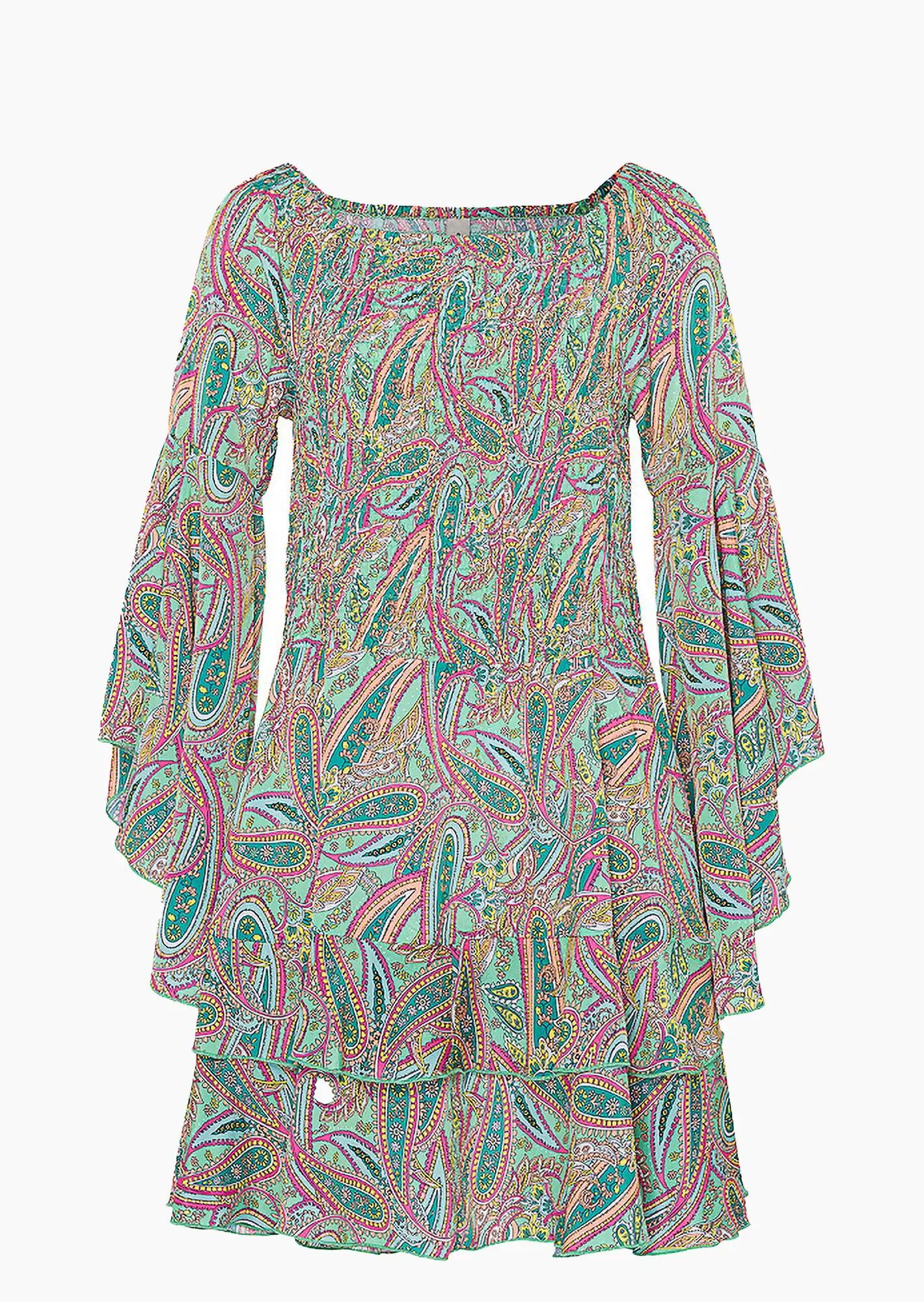 Bluse mit Volant, jade