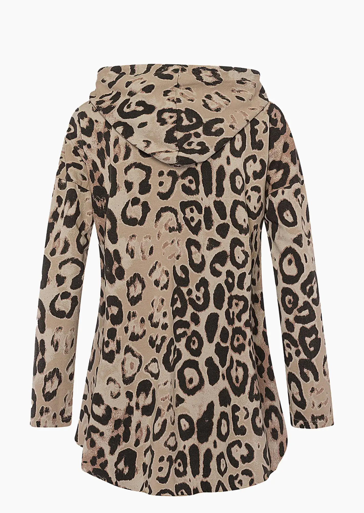 Sweatpullover im Animalprint, taupe