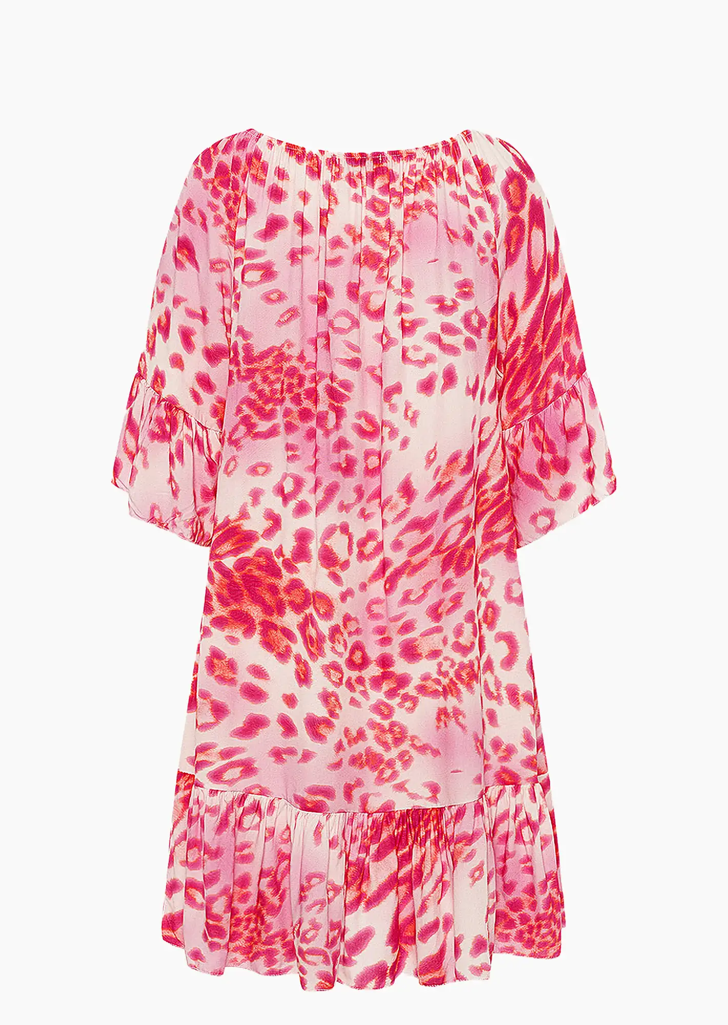 Kleid im Animalprint, very berry