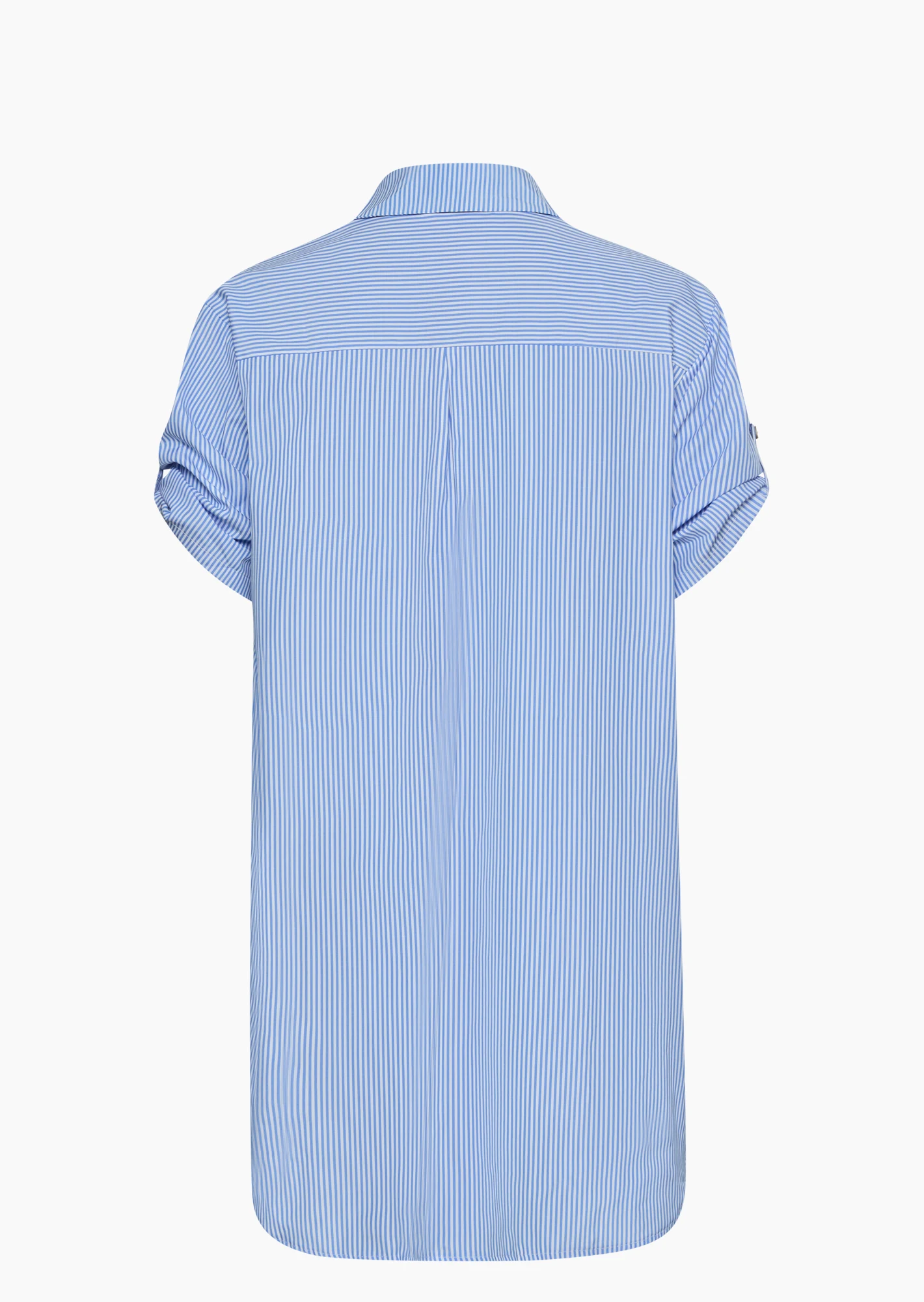 Hemdblusenkleid, blau-weiß