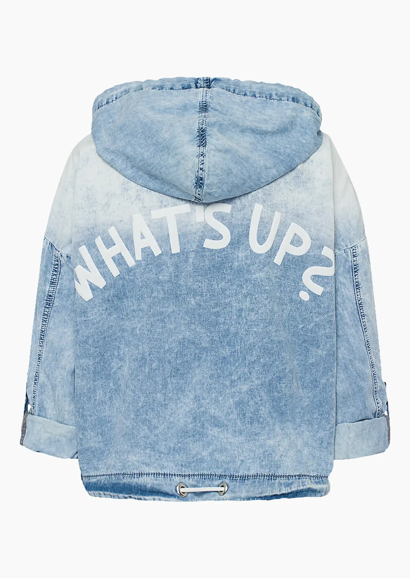 Jeansjacke 'What's up', bleached denim